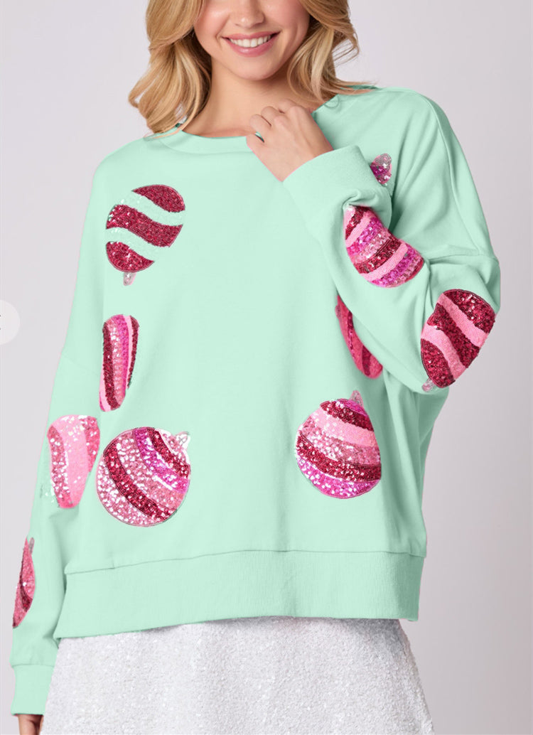 Women's Oversized Sequin Patch Sweatshirt (Buy 2 Free Shipping)