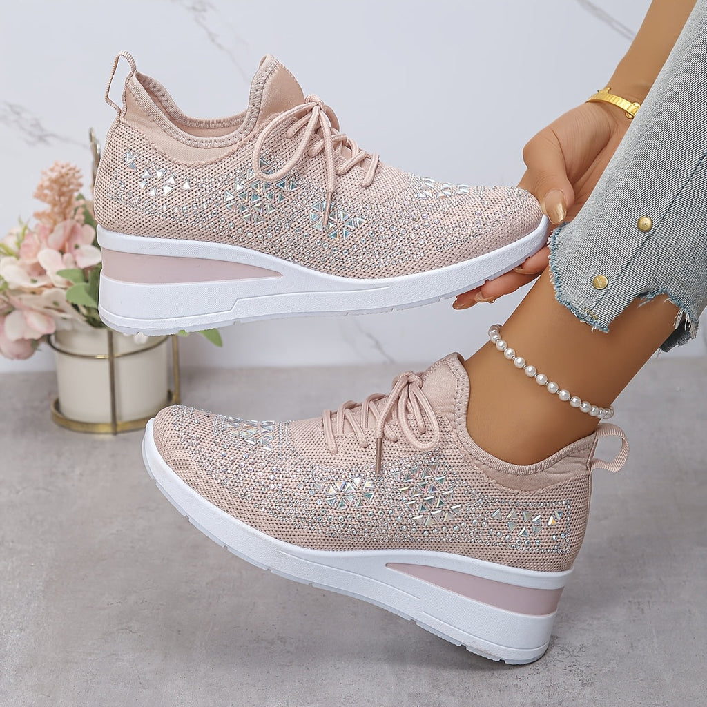 🔥Last Day Promotion 70% OFF - Women's Casual Fashion Breathable Rhinestone-Embellished Orthopaedic Sneakers