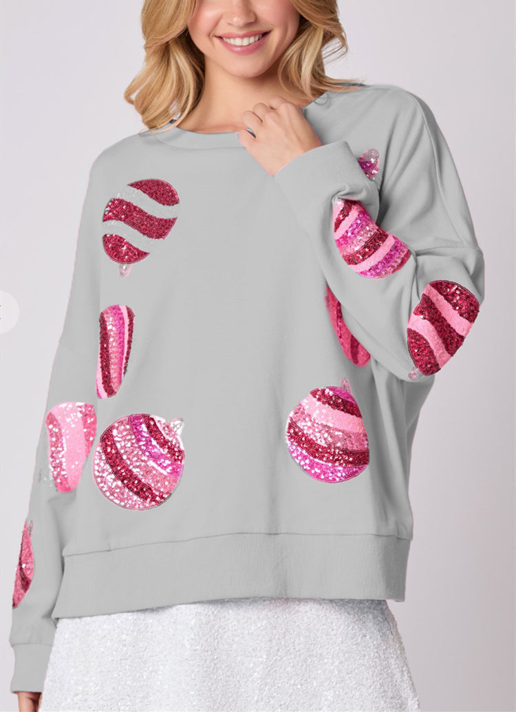 Women's Oversized Sequin Patch Sweatshirt (Buy 2 Free Shipping)