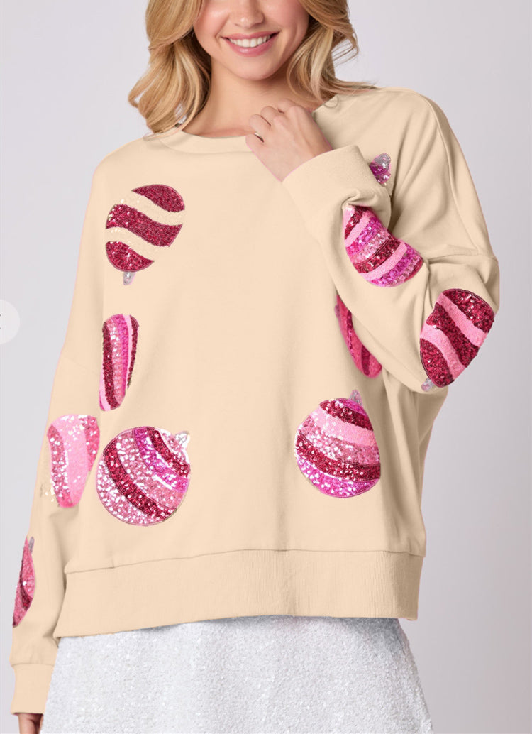 Women's Oversized Sequin Patch Sweatshirt (Buy 2 Free Shipping)