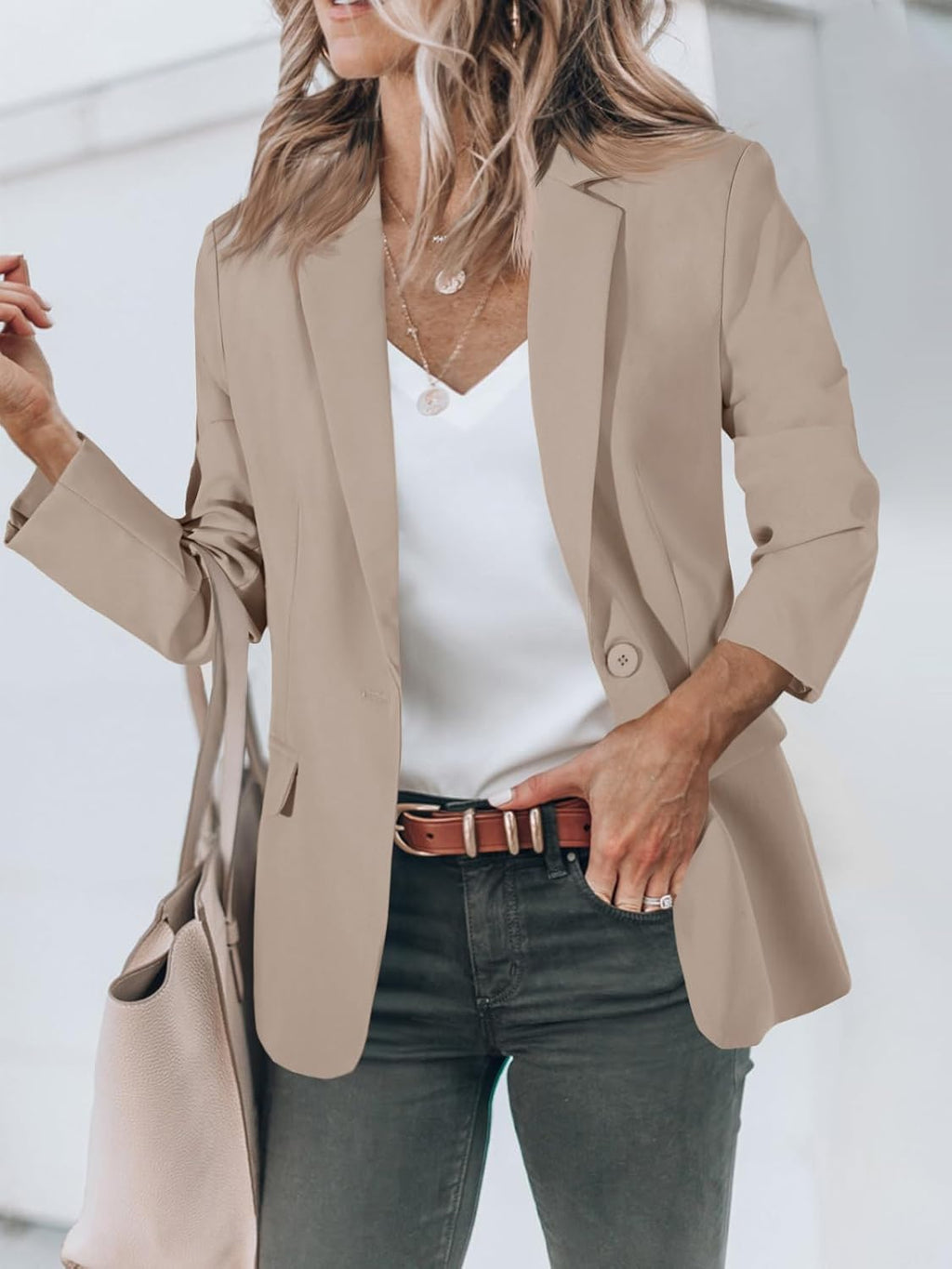 Women's Casual Button Blazer Jacket (Buy 2 Free Shipping)