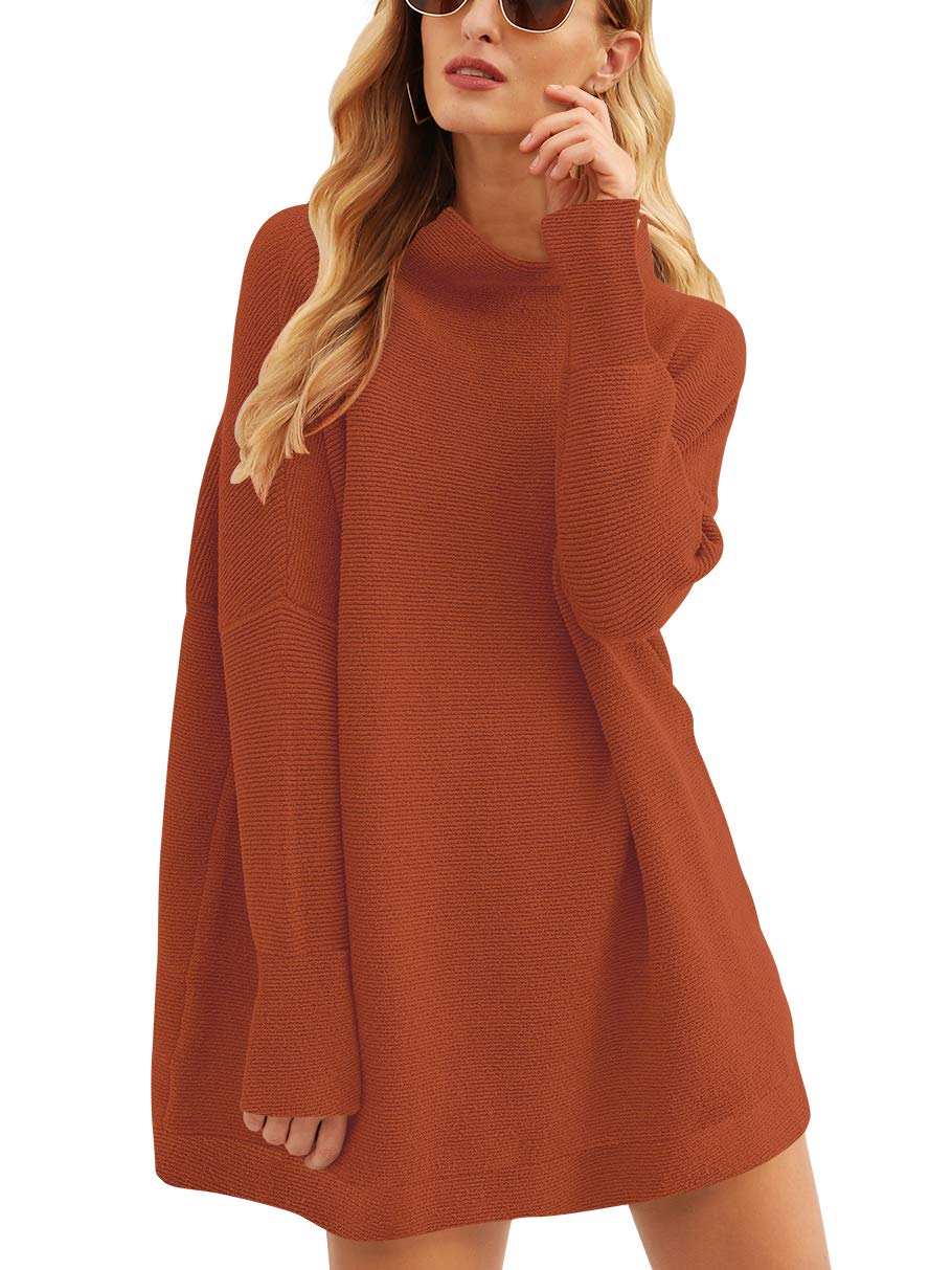 Women's Mock Neck Slouchy Knit Tunic Sweaters (Buy 2 Free Shipping)