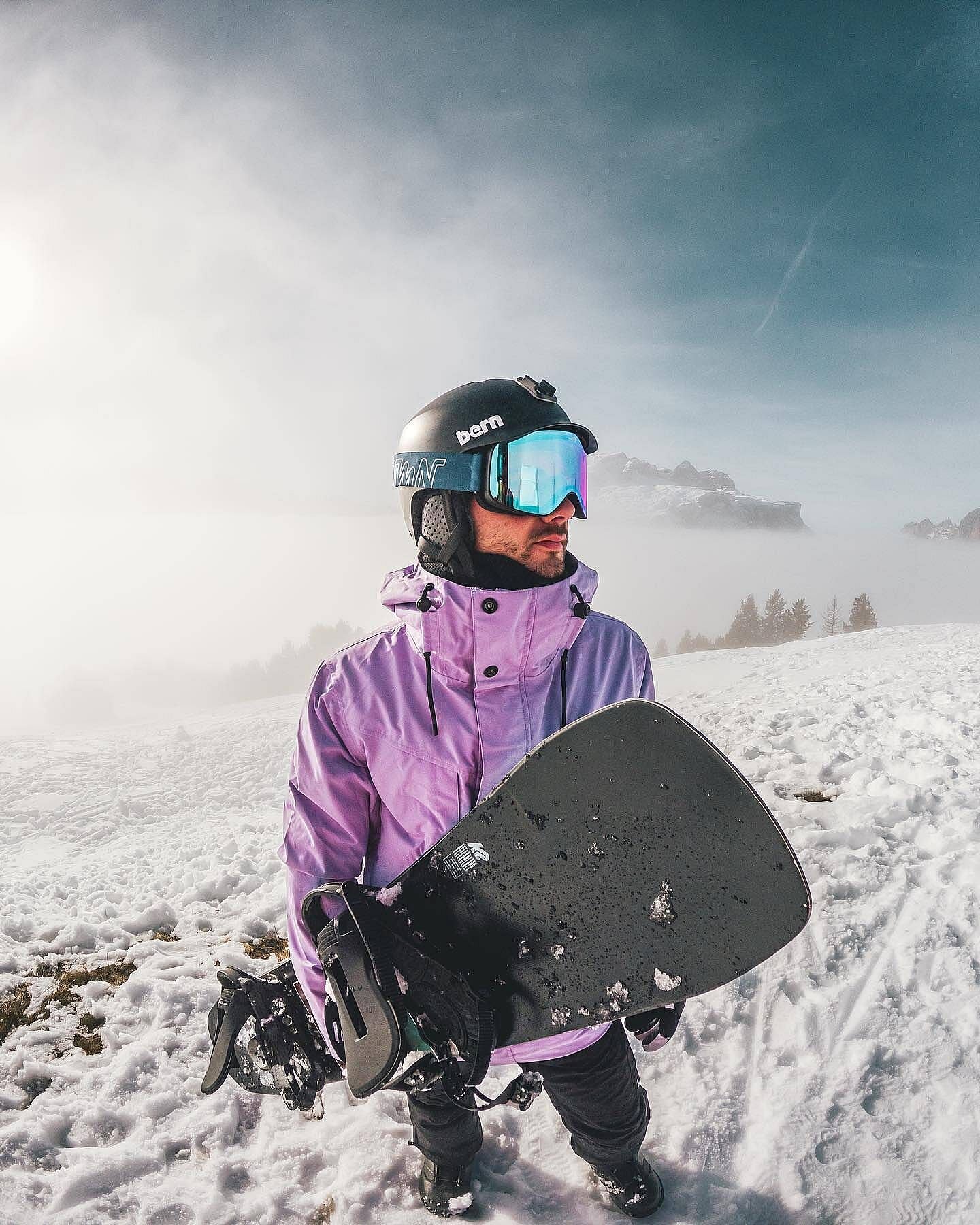 Snowboard Jacket For Men Faded Violet