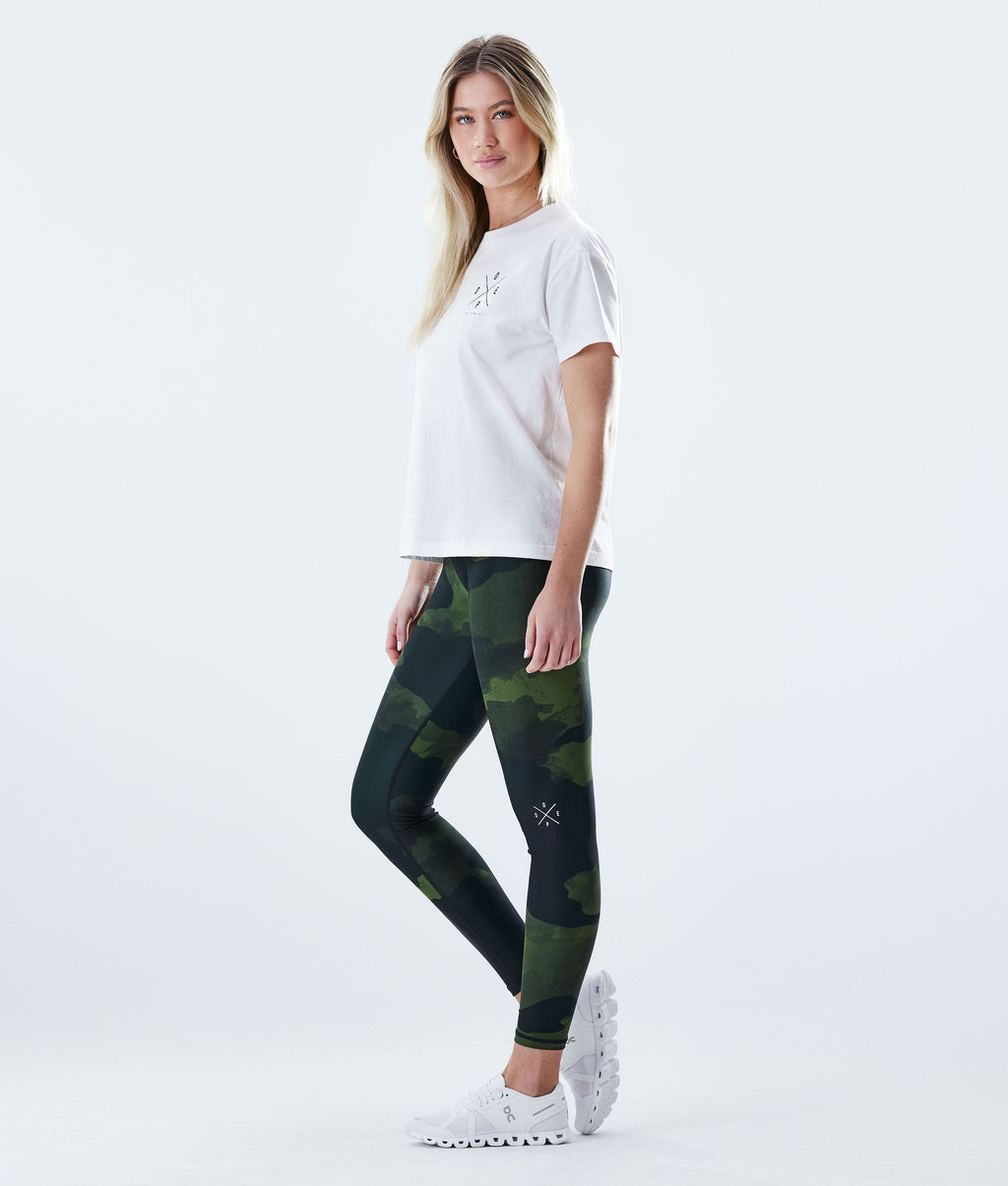 Leggings Women Green Camo