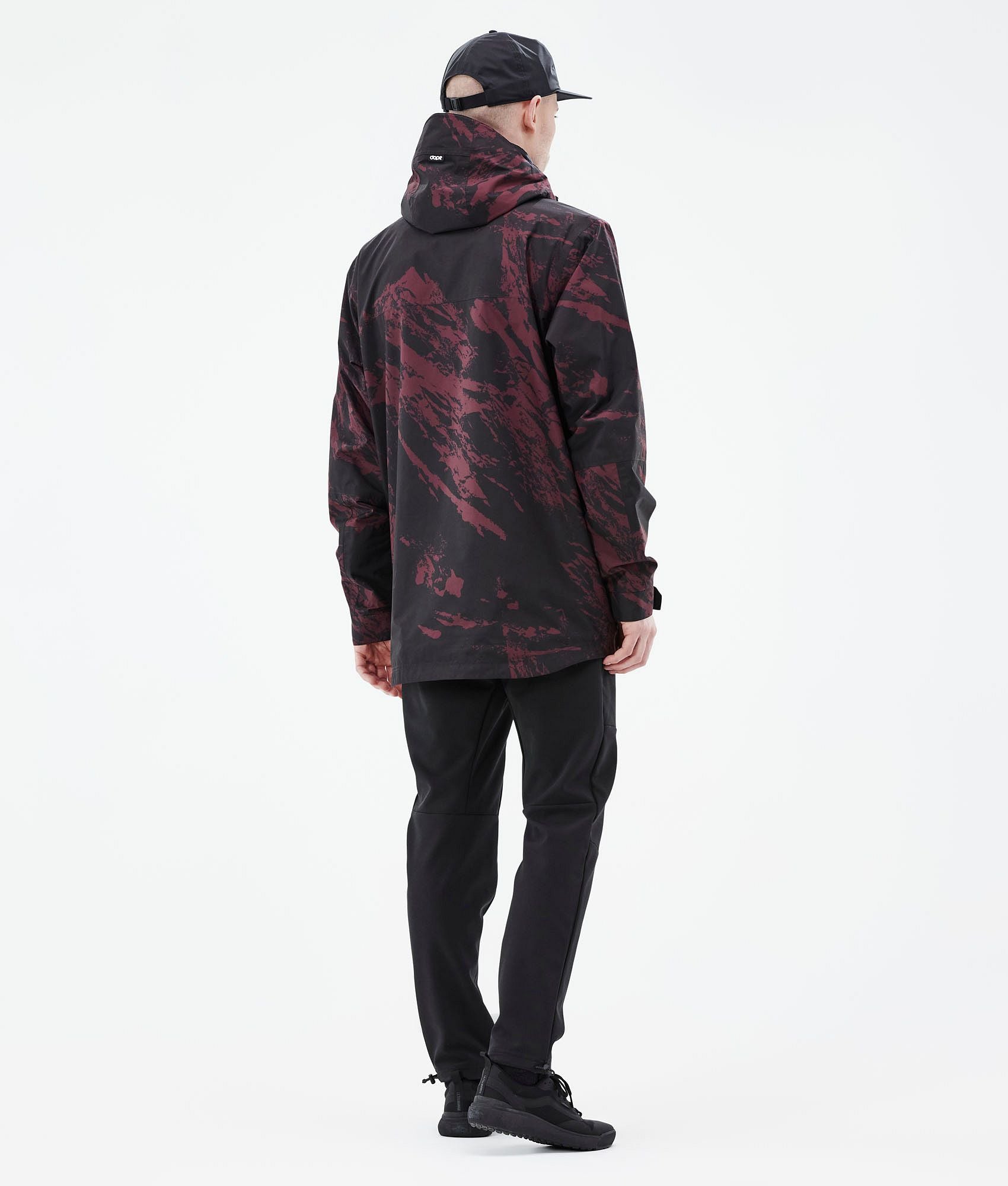 Outdoor Jacket For Men Paint Burgundy