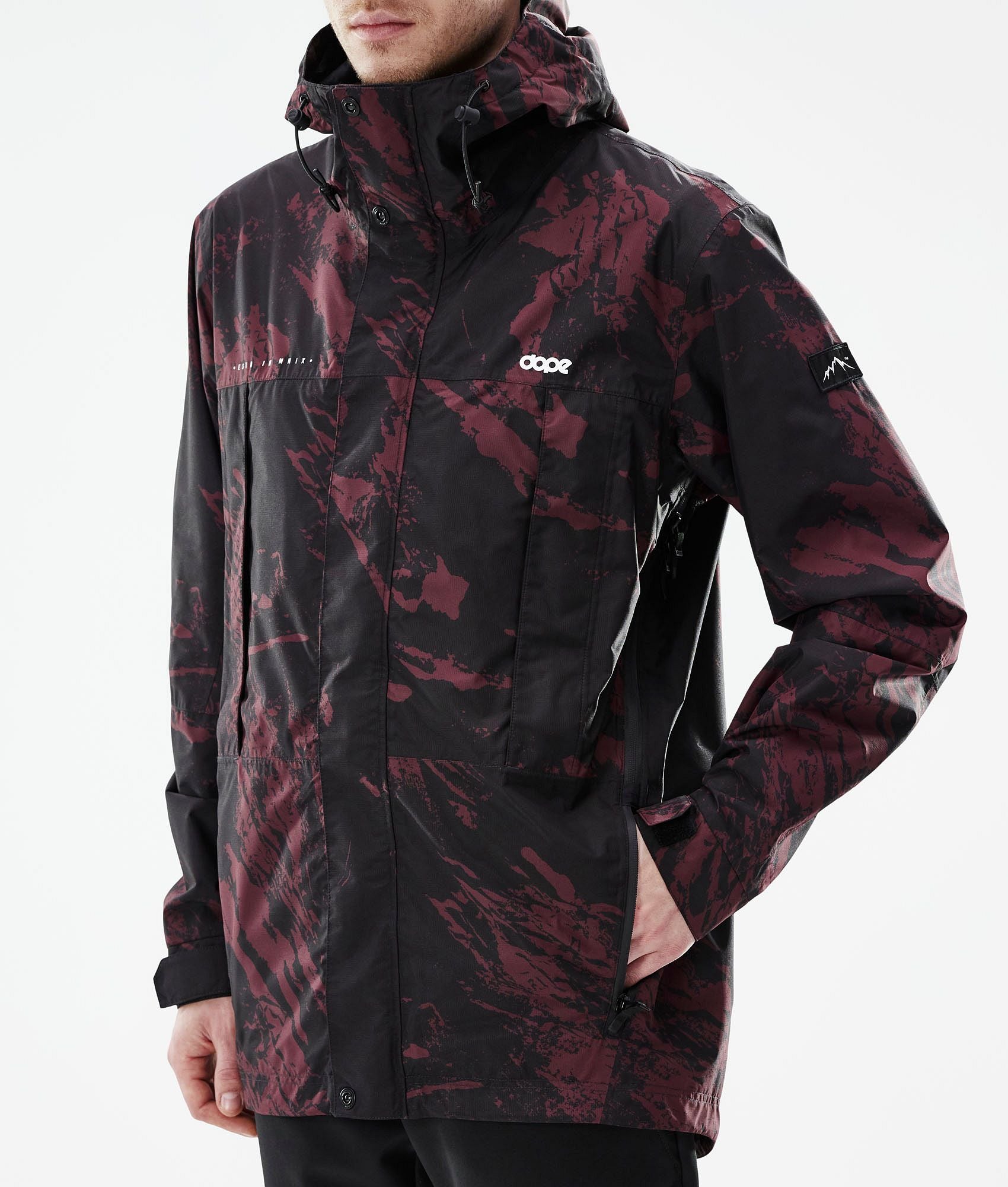 Outdoor Jacket For Men Paint Burgundy