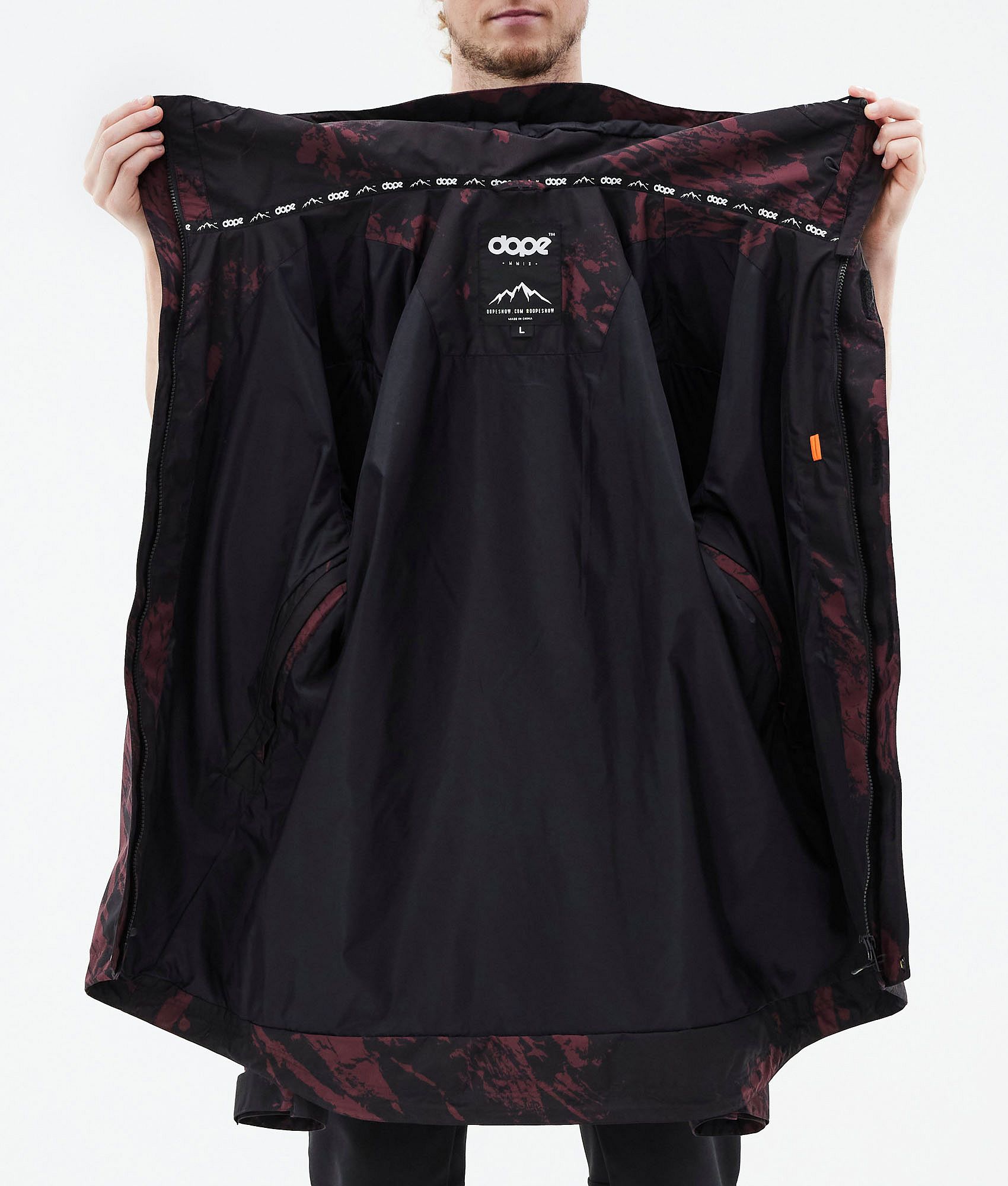 Outdoor Jacket For Men Paint Burgundy