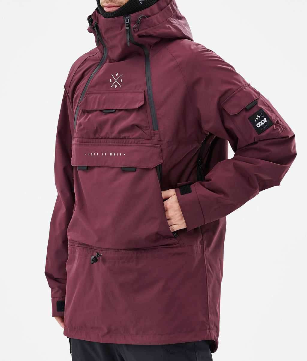 Snowboard Jacket For Men Burgundy