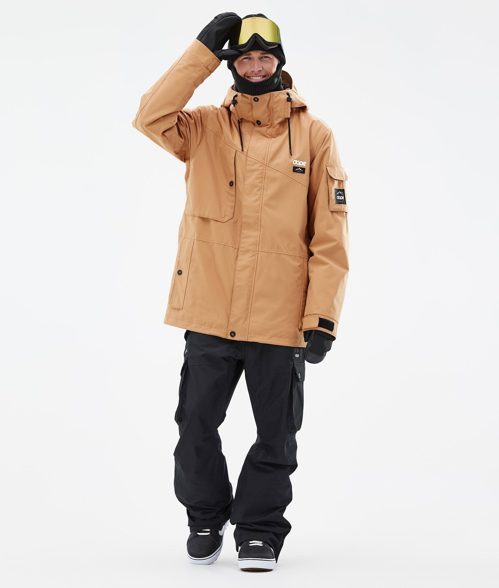 Snowboard Jacket For Men Khaki Yellow