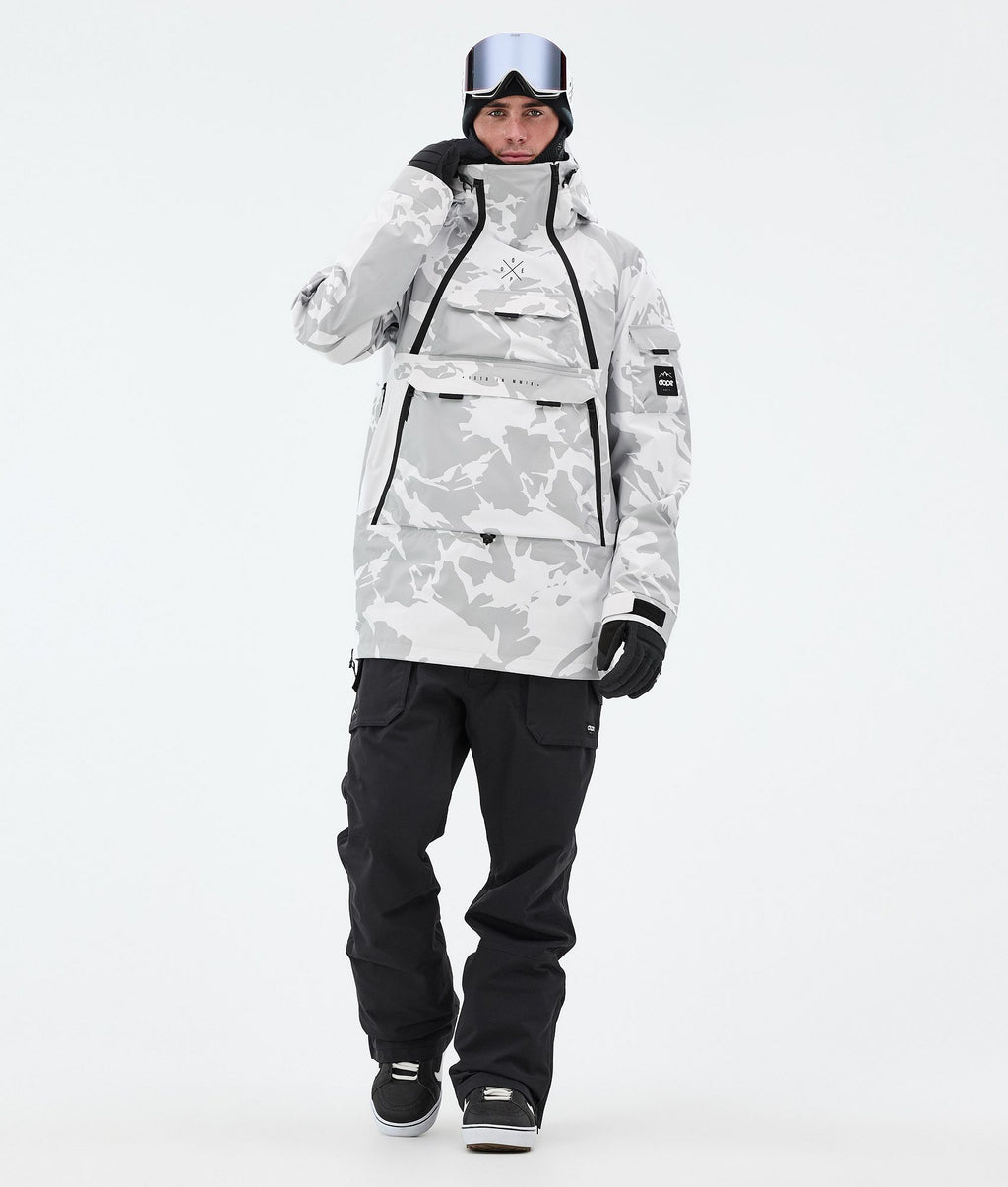 Snowboard Jacket For Men Grey Camo