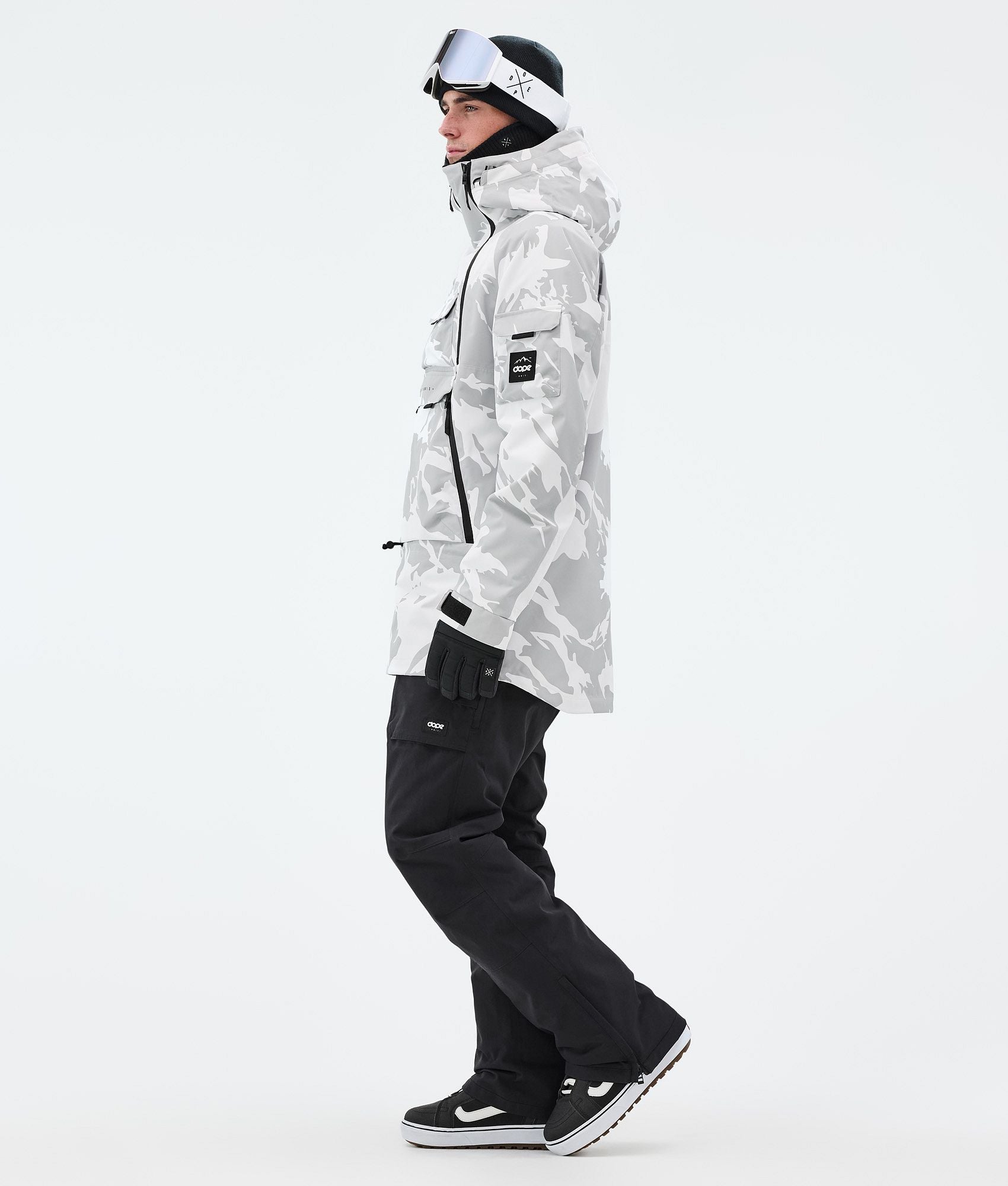 Snowboard Jacket For Men Grey Camo