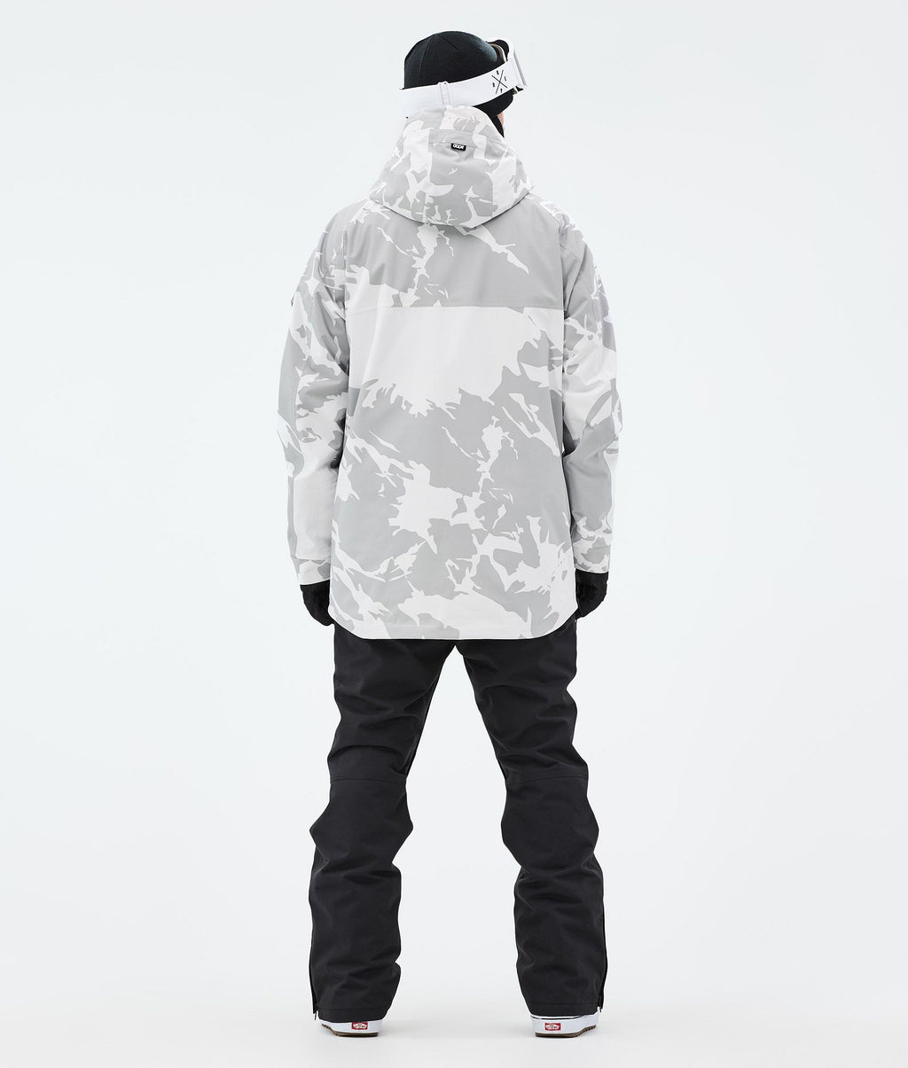 Snowboard Jacket For Men Grey Camo