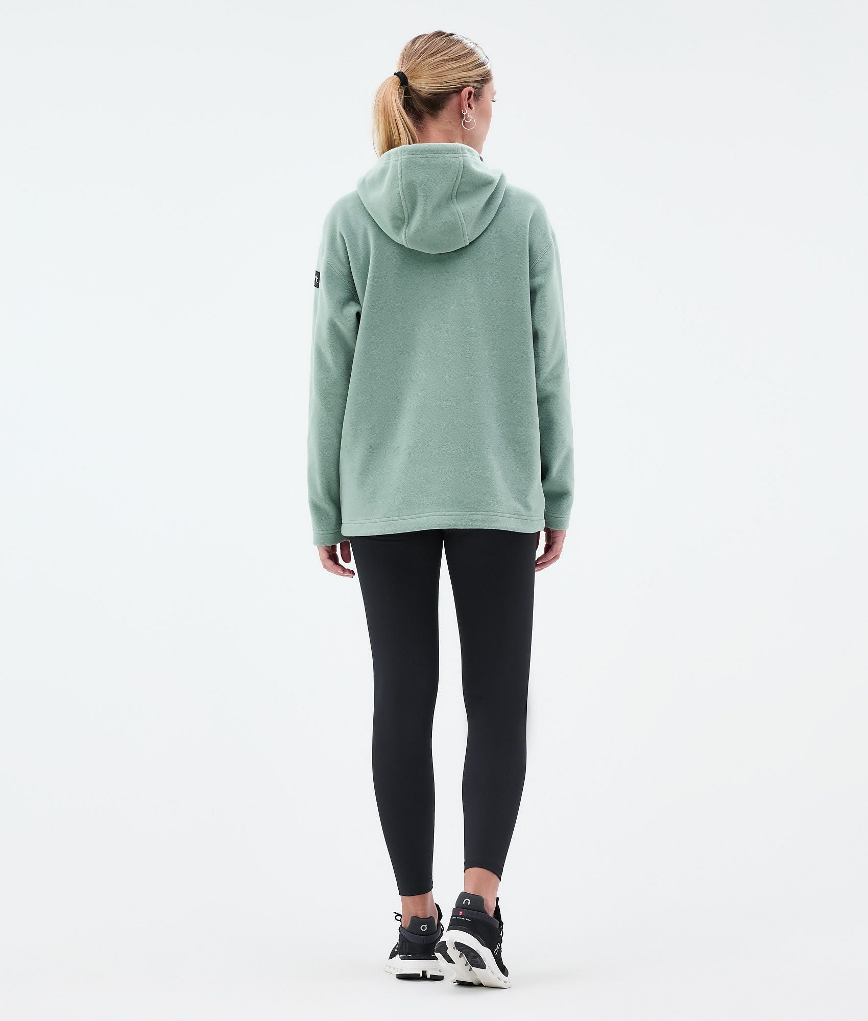Fleece Hoodie For Women Faded Green