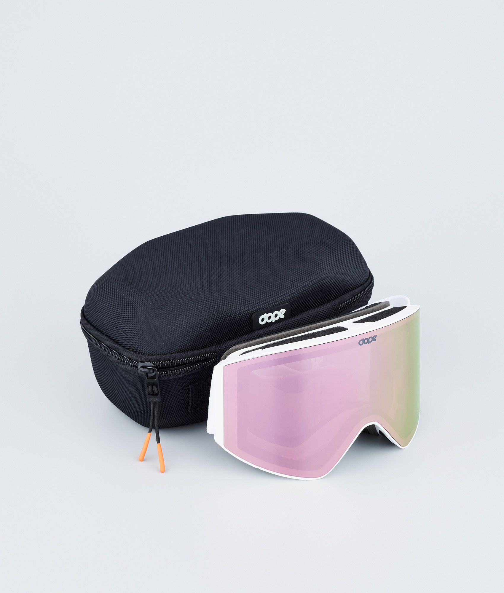 Ski Goggles White W/White Champagne Mirror