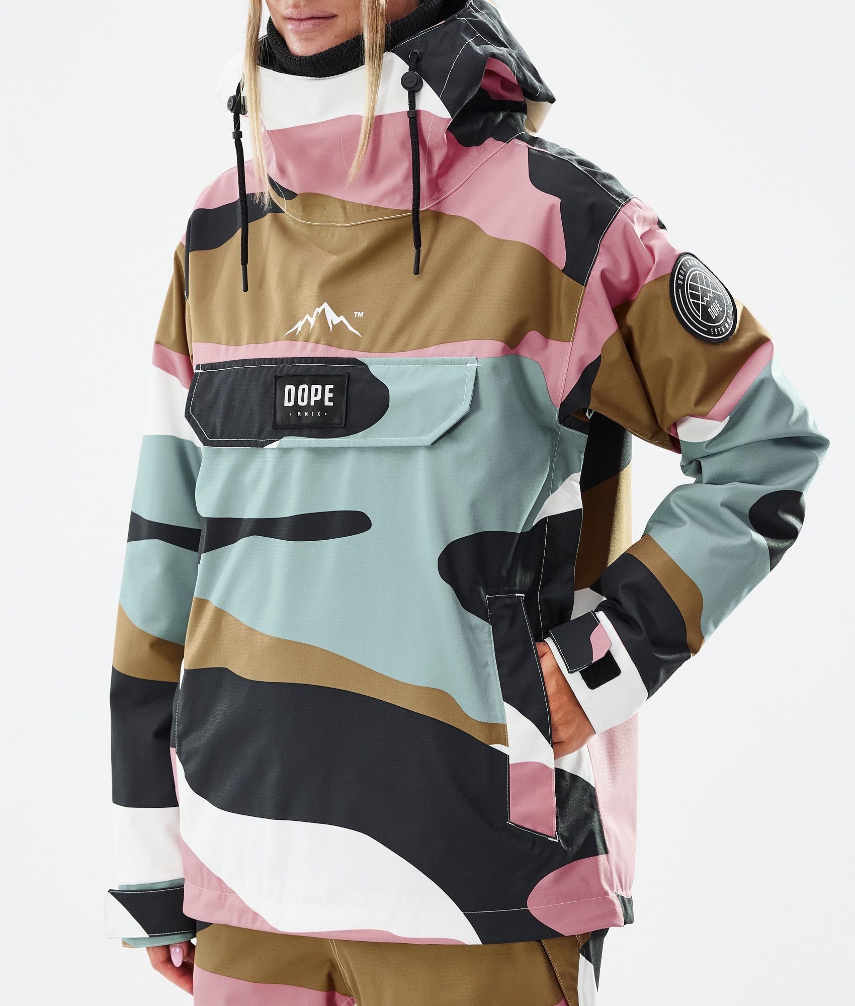 Snowboard Jacket For Women Shards Gold Muted Pink