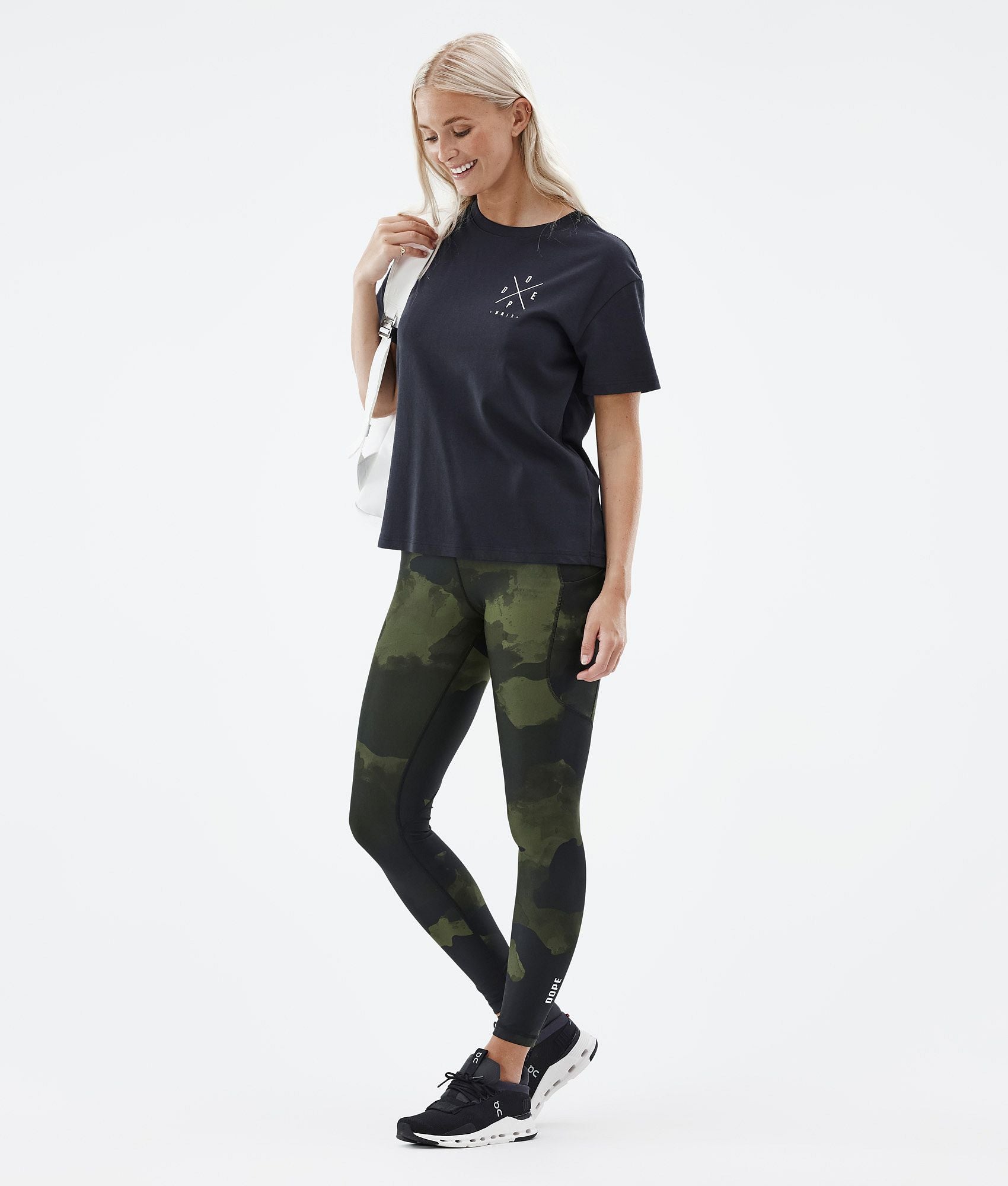 Leggings Women Green Camo
