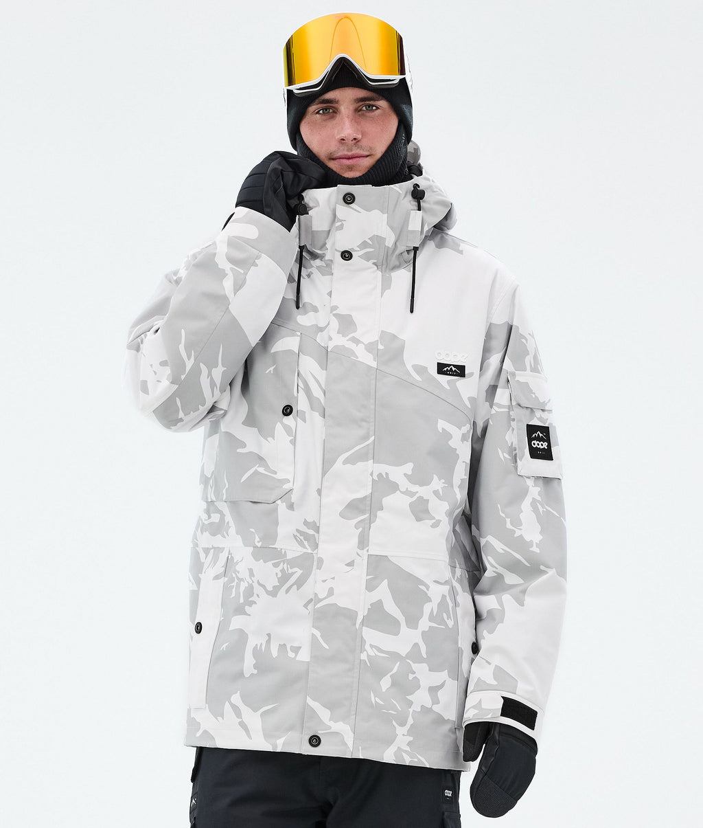 Snowboard Jacket For Men Grey Camo