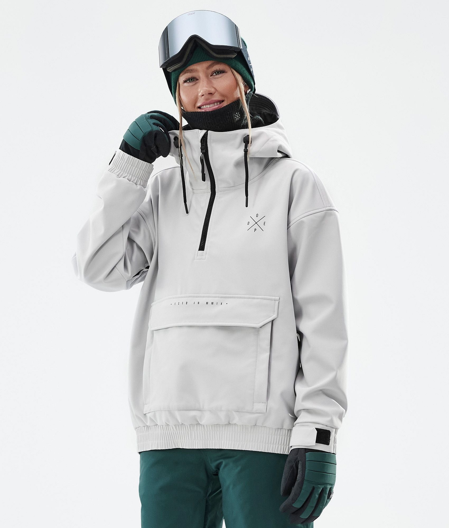 Snowboard Jacket For Women Light Grey