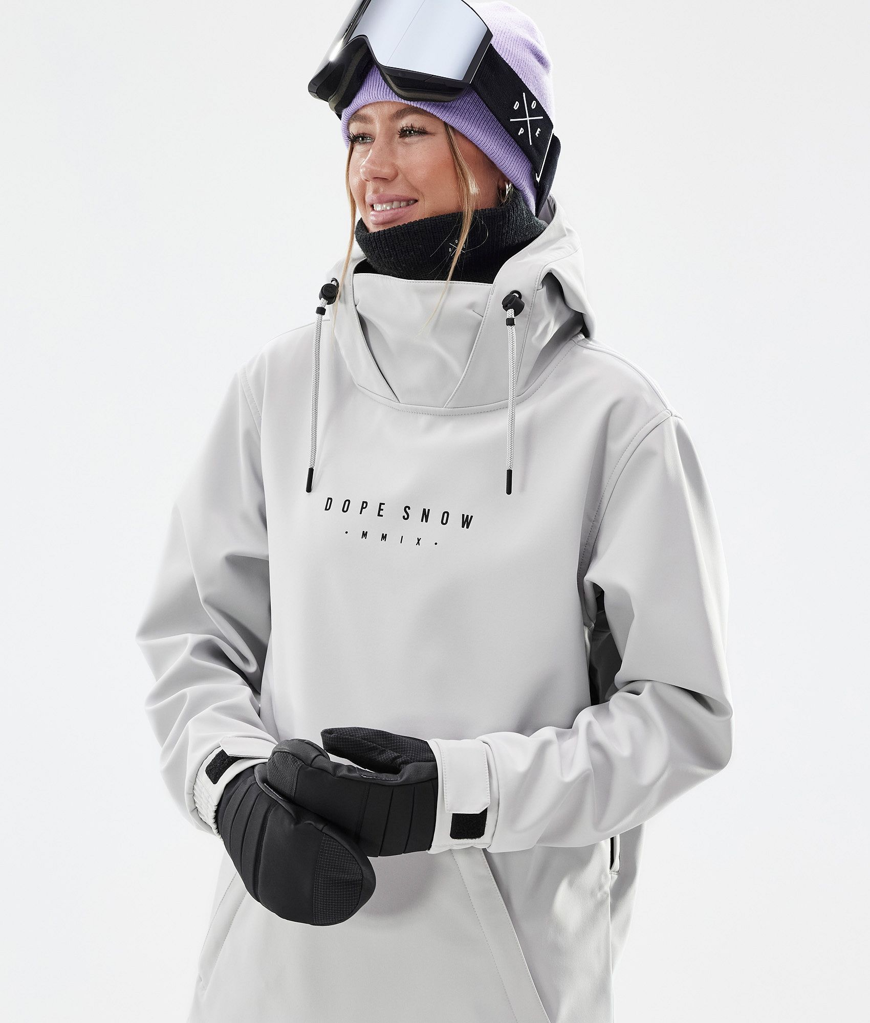 Snowboard Jacket For Women Silhouette Light Grey