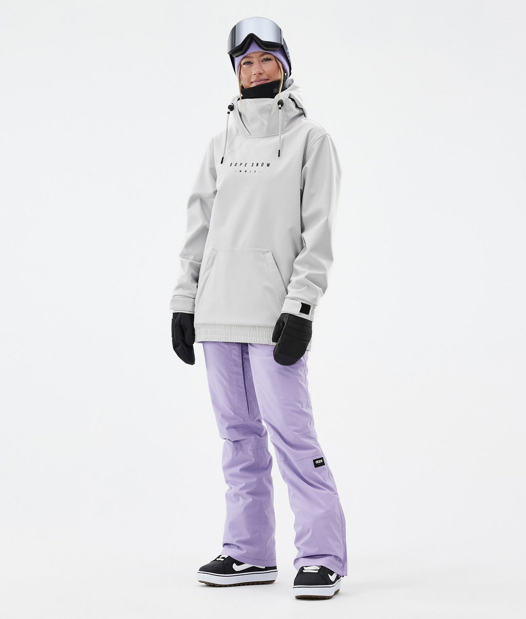 Snowboard Jacket For Women Silhouette Light Grey