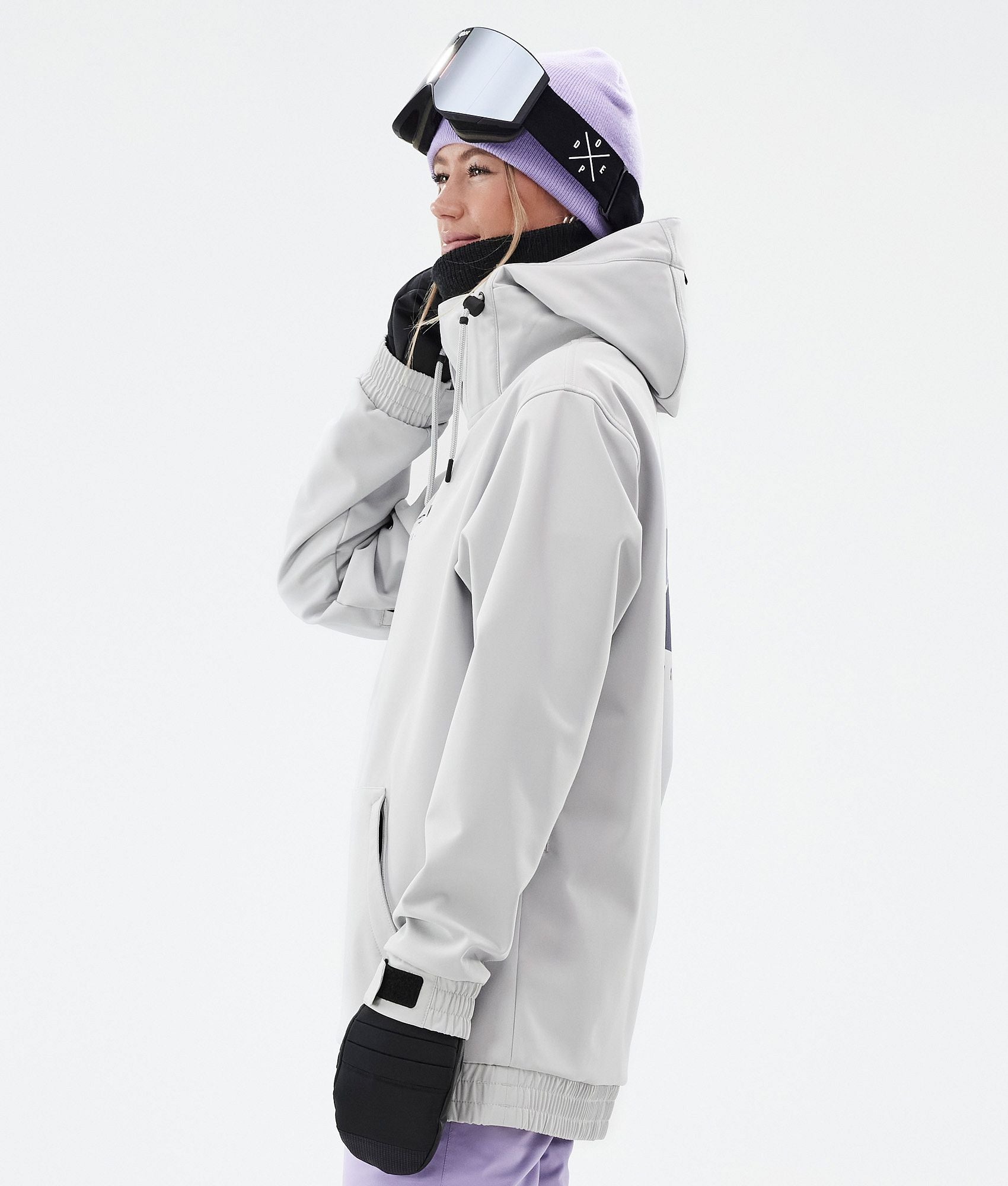 Snowboard Jacket For Women Silhouette Light Grey