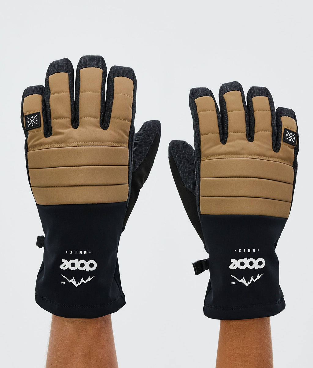Ski Gloves Gold