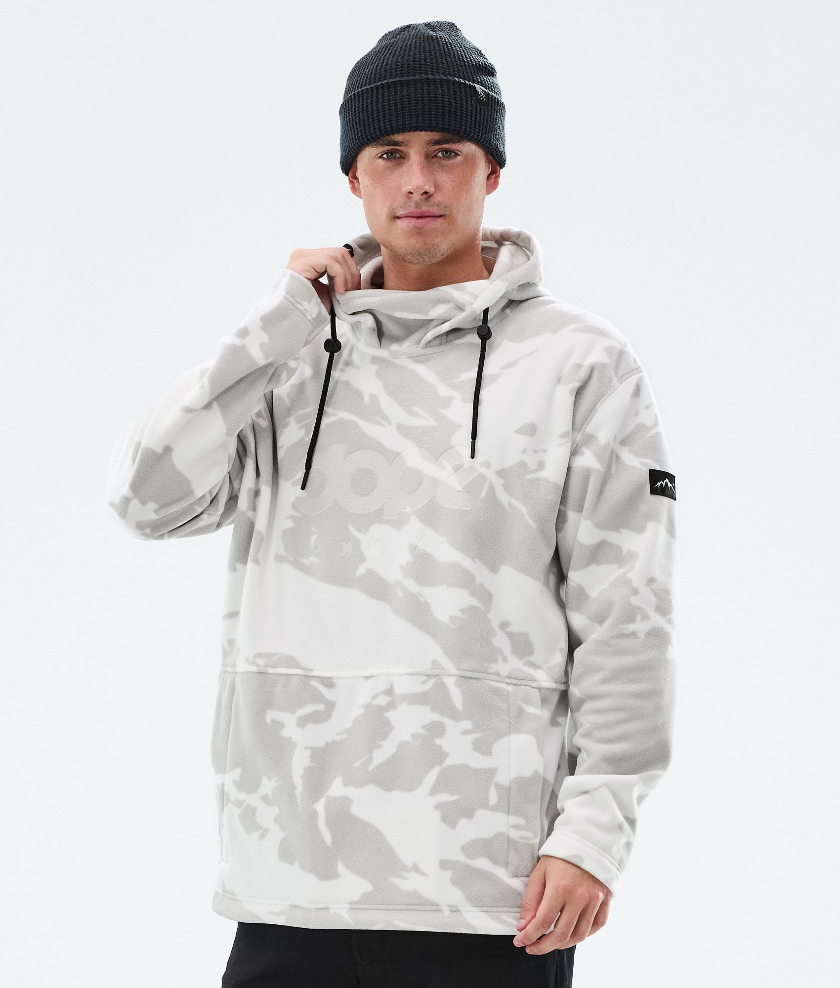Fleece Hoodie For Men Grey Camo