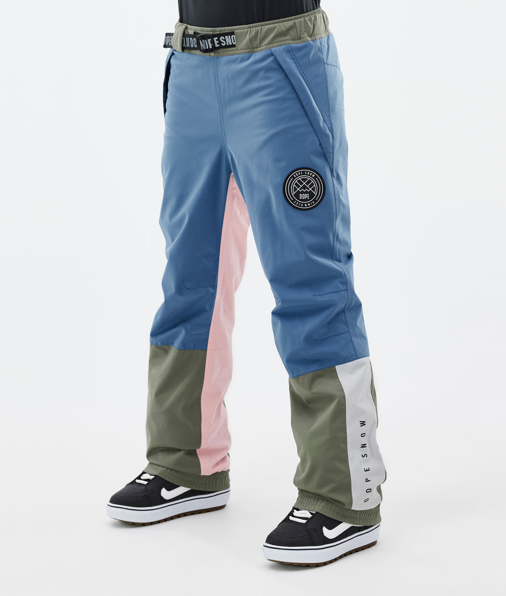 Snowboard Pants For Women Blue Steel/Light Grey/Soft Pink/Greenish