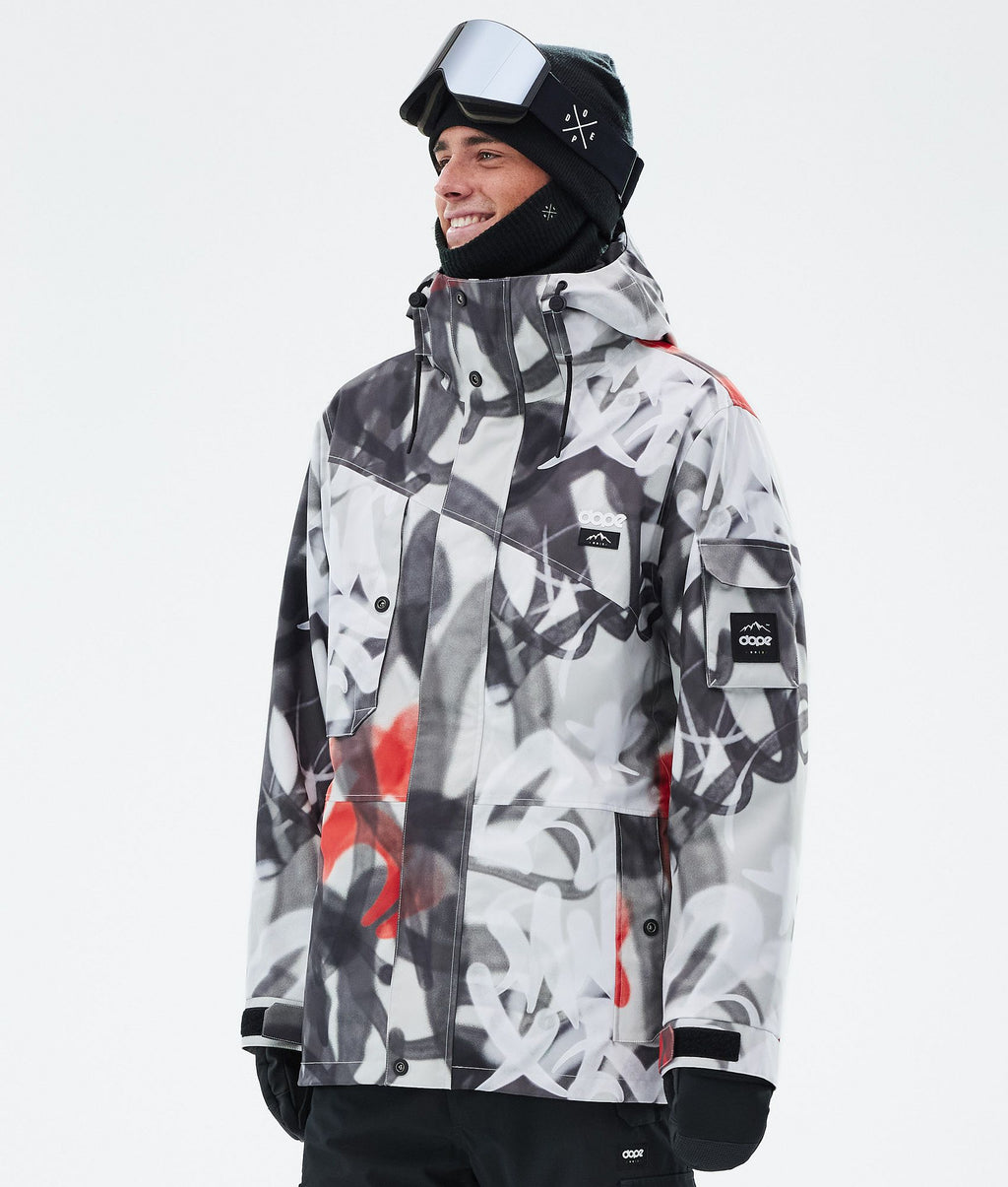 Snowboard Jacket For Men Spray Black Red