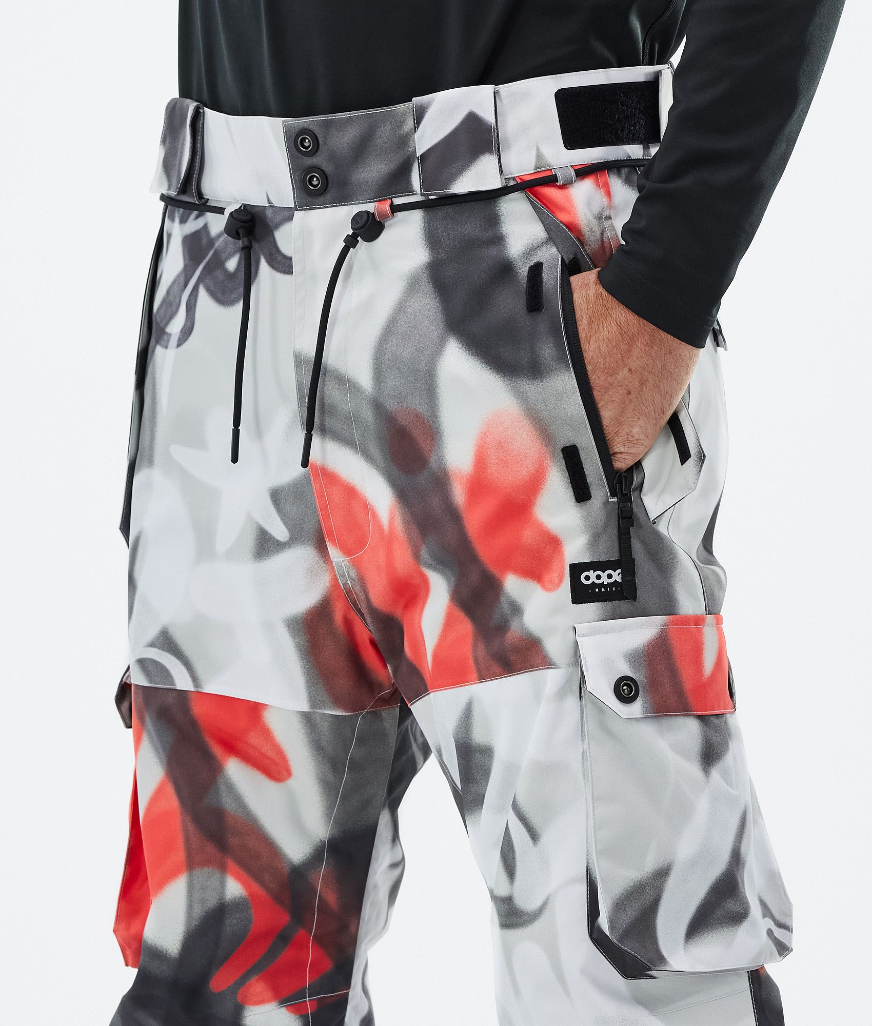 Snowboard Pants For Men Spray Black Red