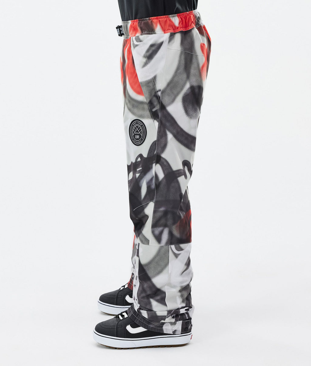 Snowboard Pants For Men Spray Black Red