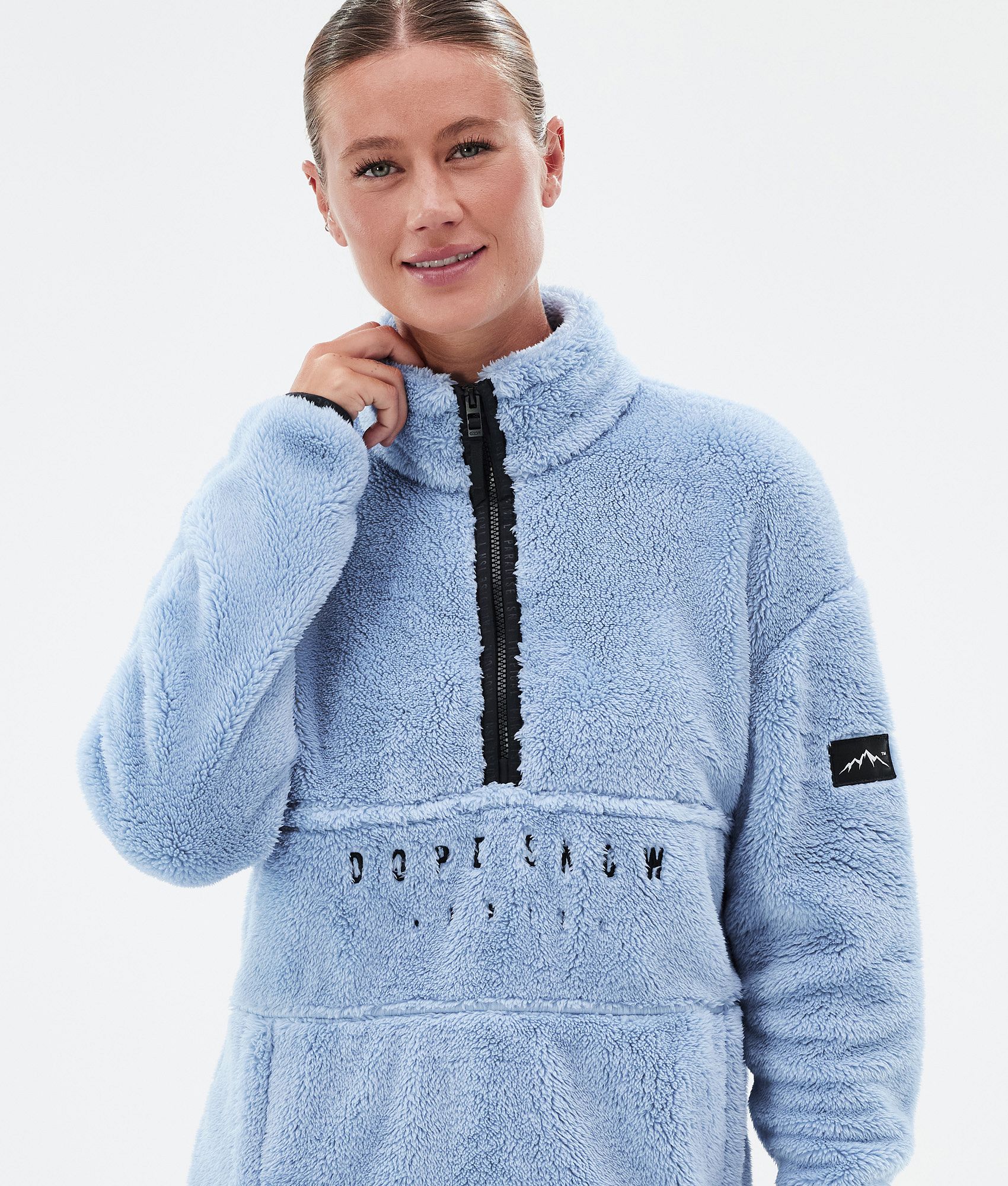 Fleece Sweater For Women Light Blue