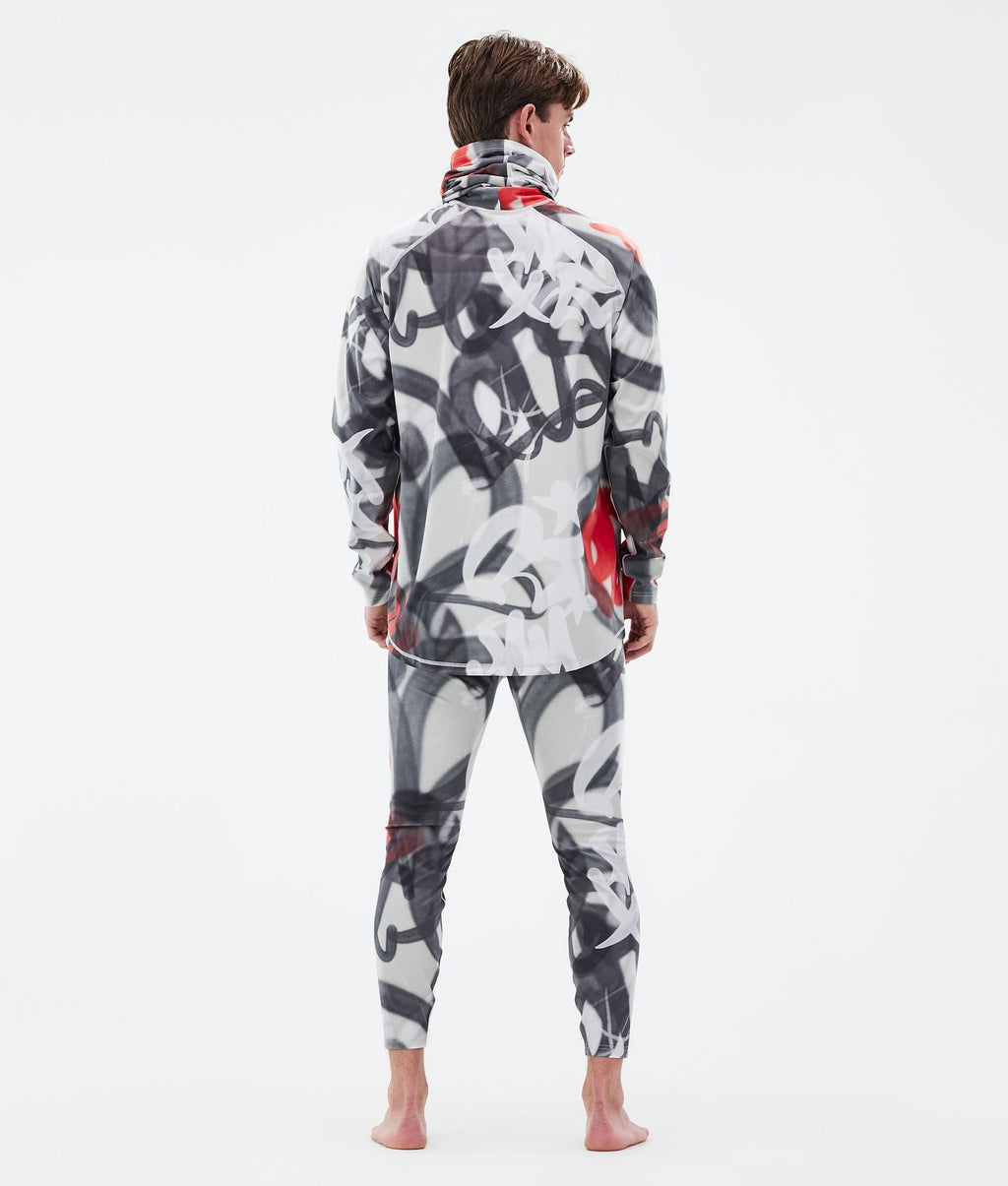 Base Layer Pant For Men 2X-Up Spray Black Red