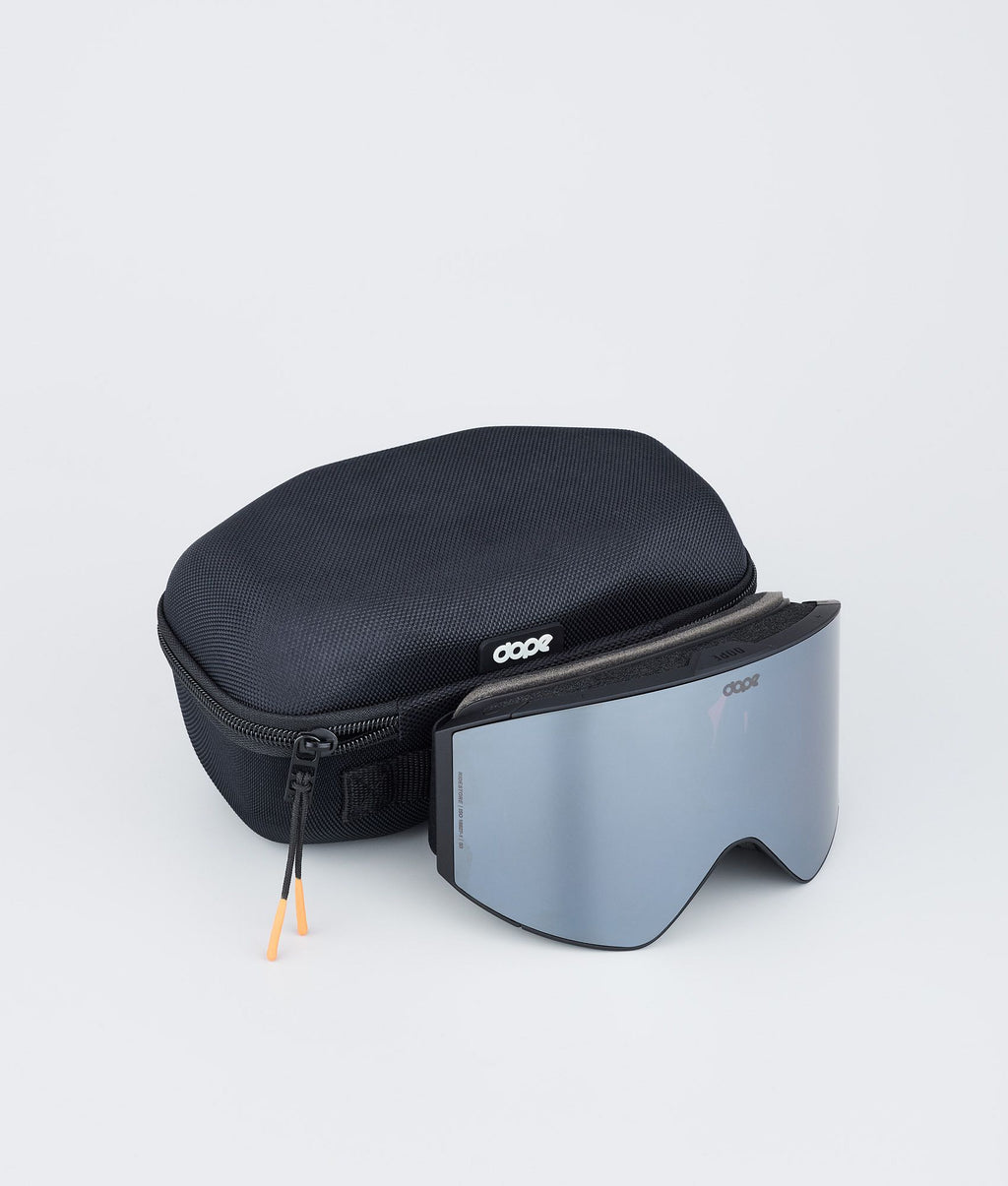 Ski Goggles Black/Silver Mirror