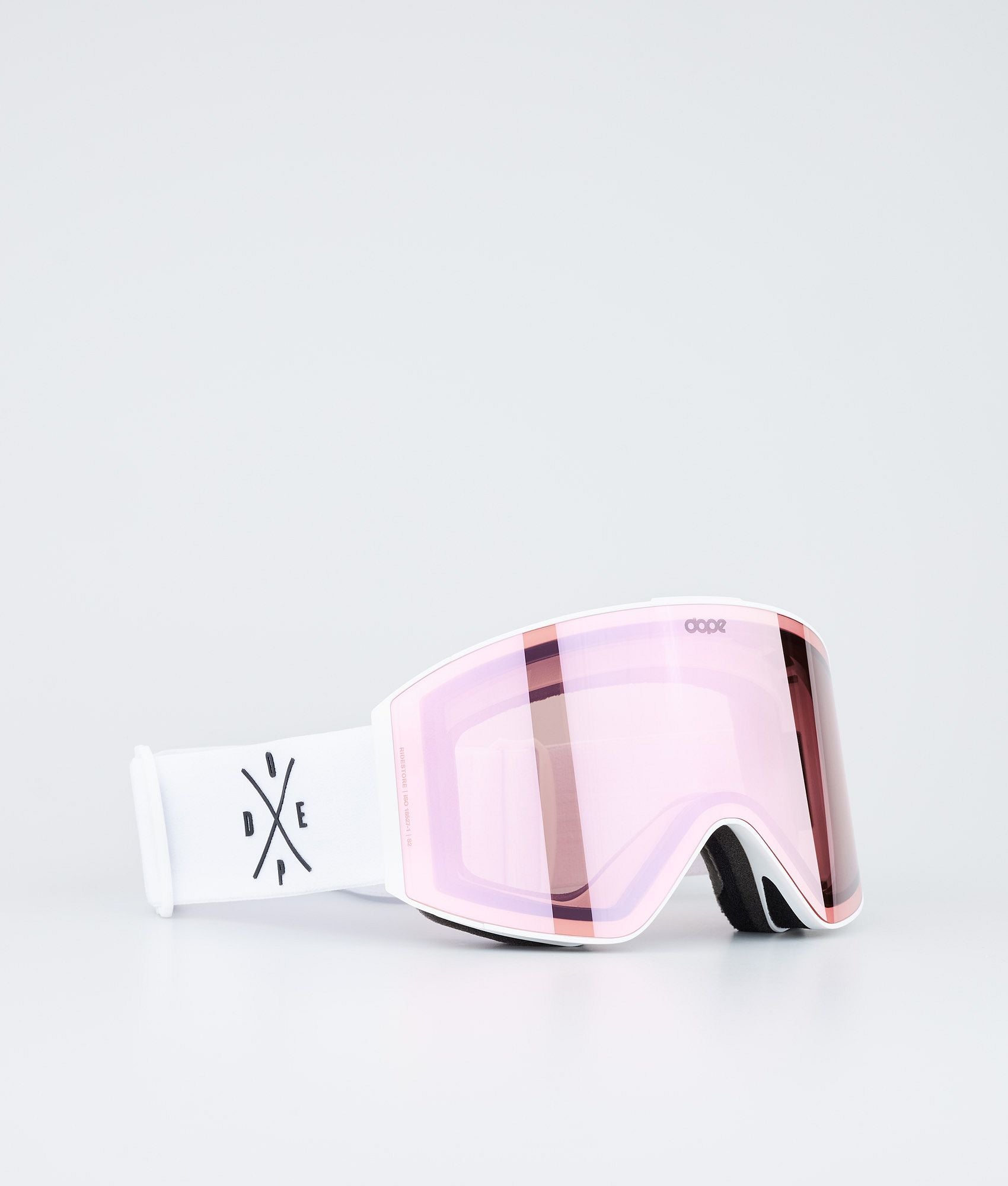 Ski Goggles White/Pink Mirror