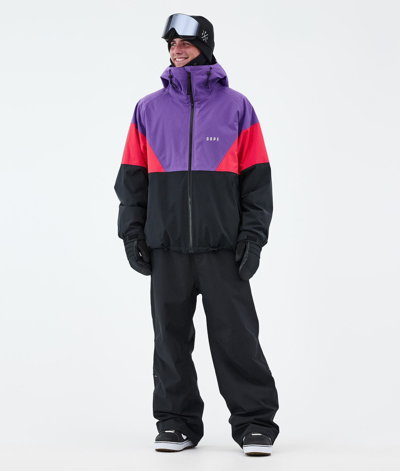 Snowboard Jacket For Men Sport Vivid Purple/Red/Black