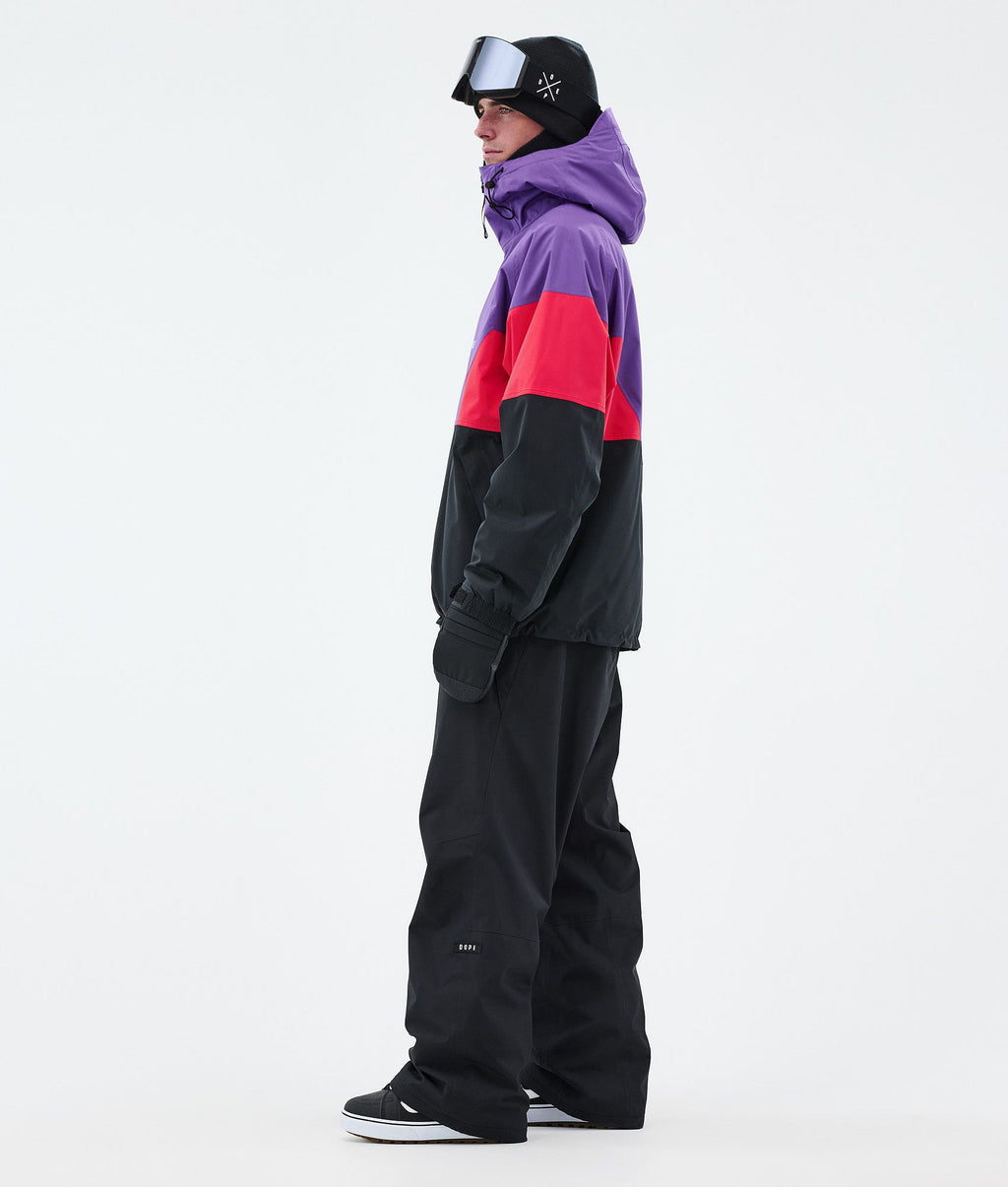Snowboard Jacket For Men Sport Vivid Purple/Red/Black