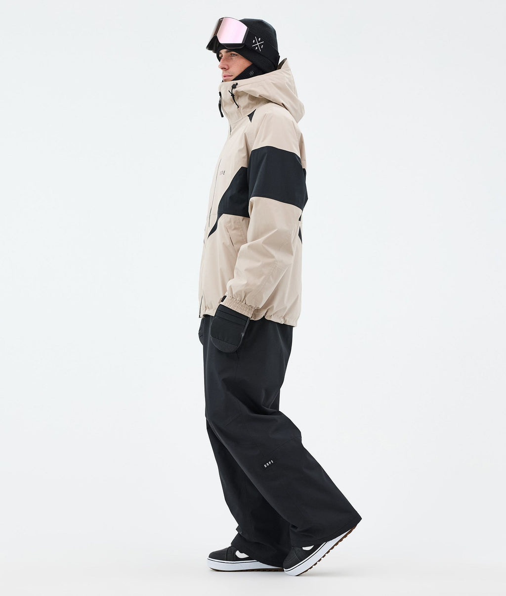 Snowboard Jacket For Men Spike Sand/Black