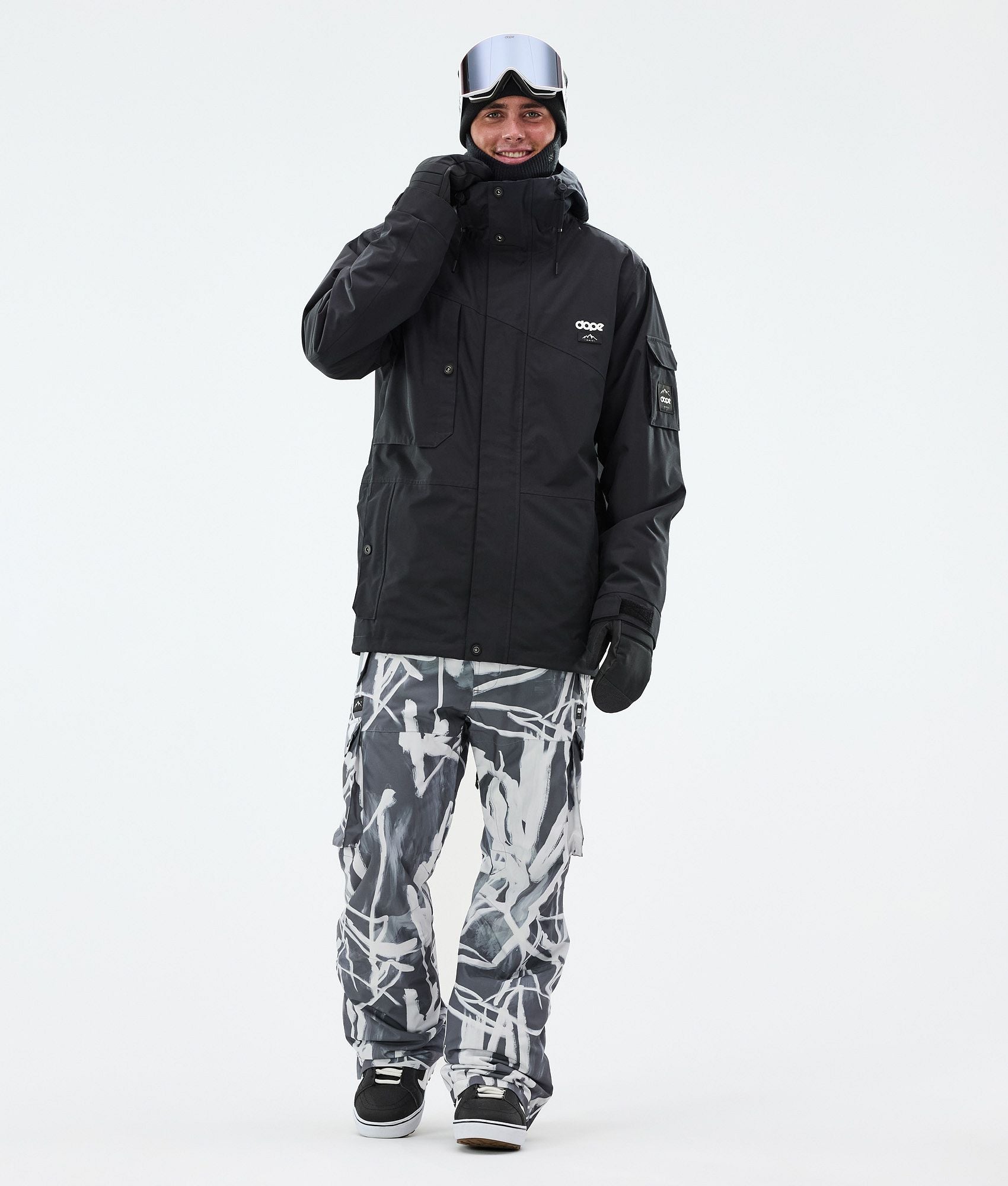 Snowboard Pants For Men Scribble Black