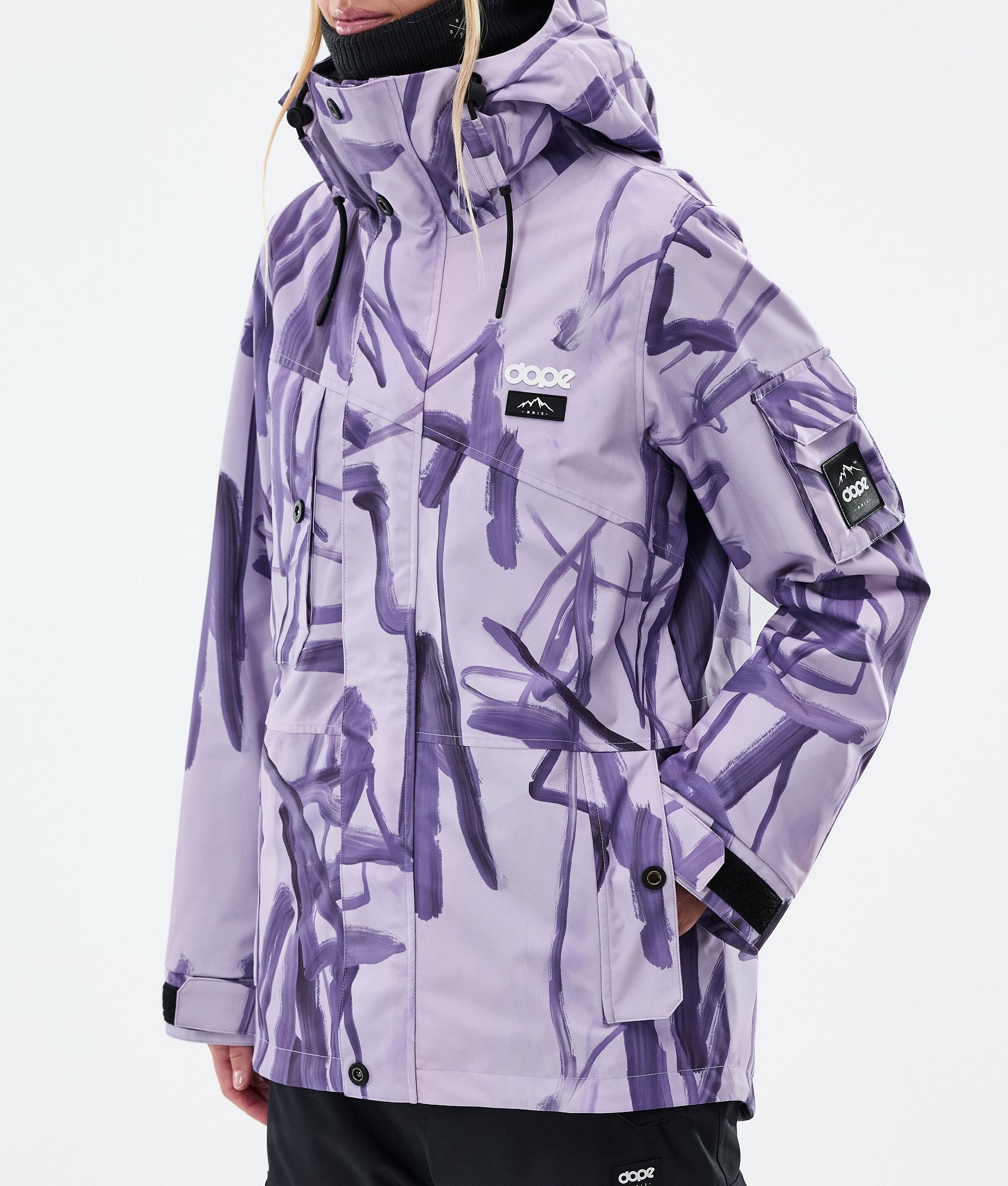 Snowboard Jacket For Women Scribble Purple