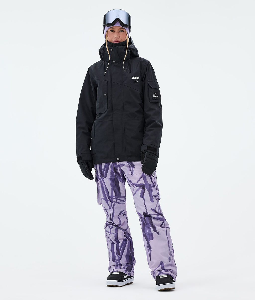 Snowboard Pants For Women Scribble Purple