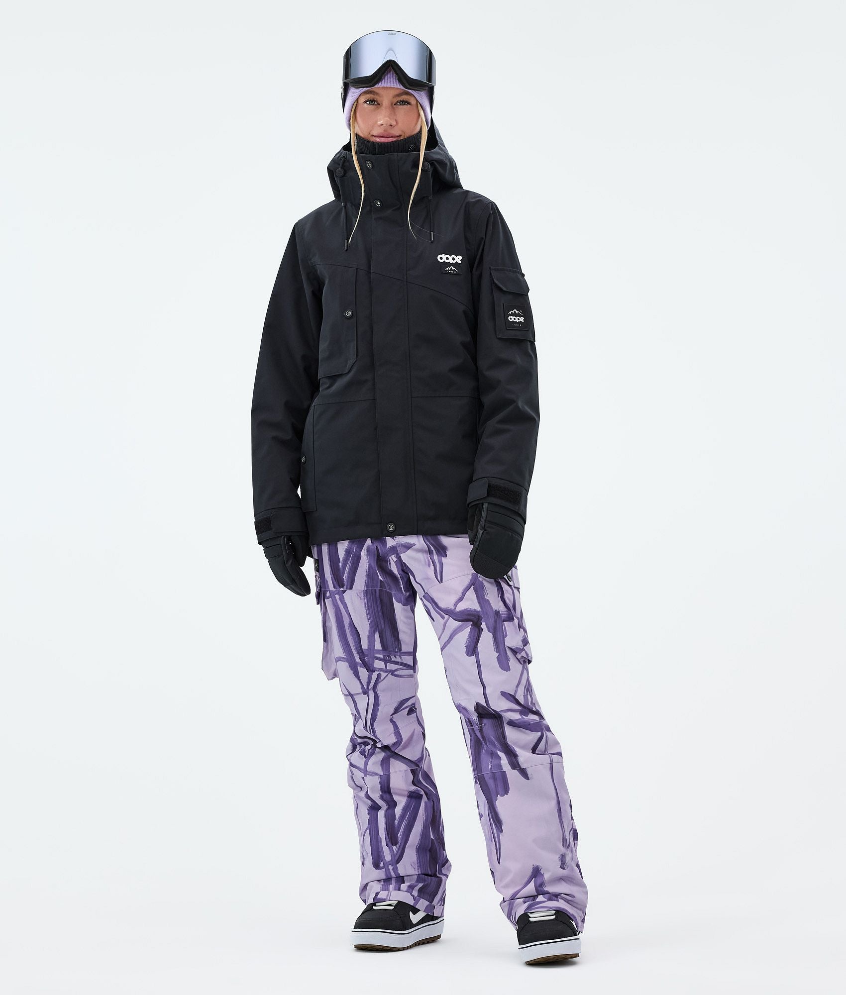 Snowboard Pants For Women Scribble Purple