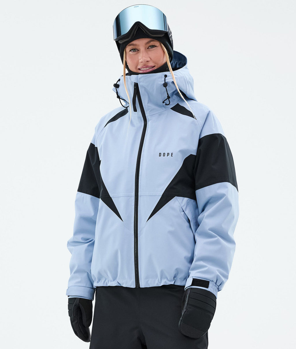 Snowboard Jacket For Women Spike Light Blue/Black