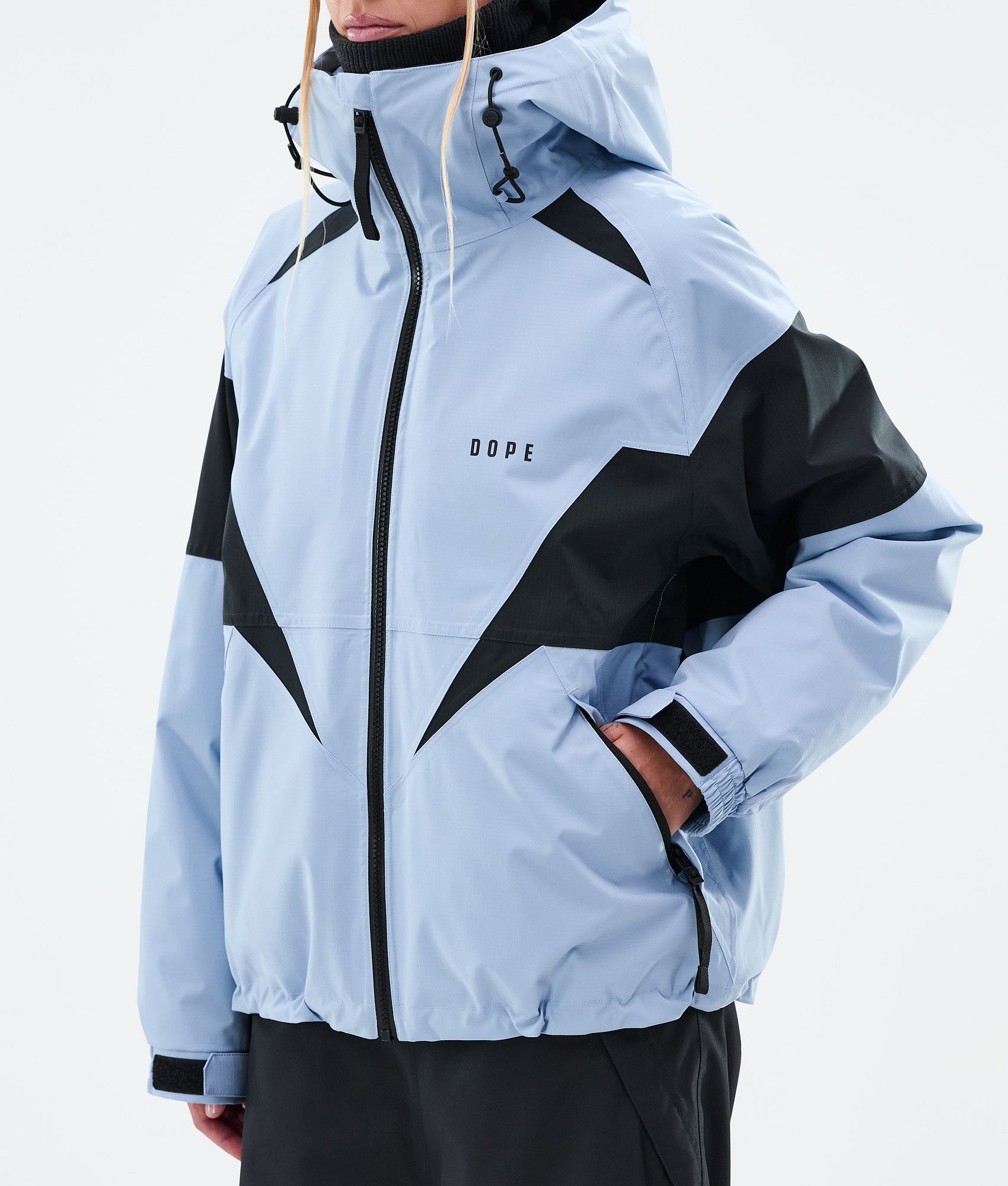 Snowboard Jacket For Women Spike Light Blue/Black