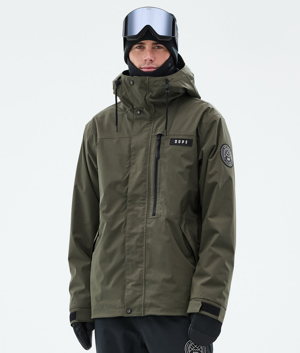 Snowboard Jacket For Men Olive Green