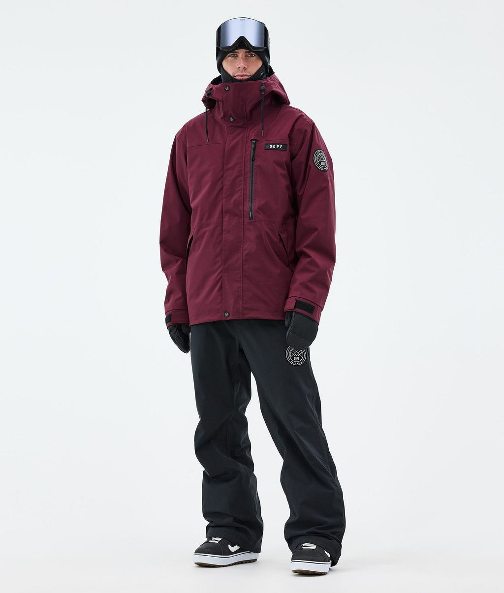 Snowboard Jacket For Men Burgundy