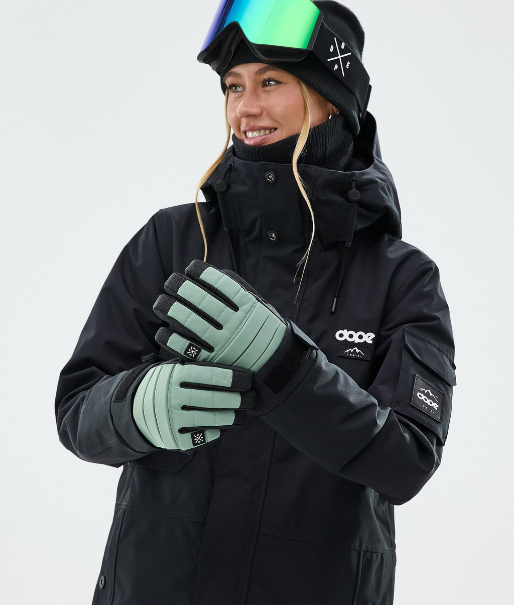 Ski Gloves Faded Green