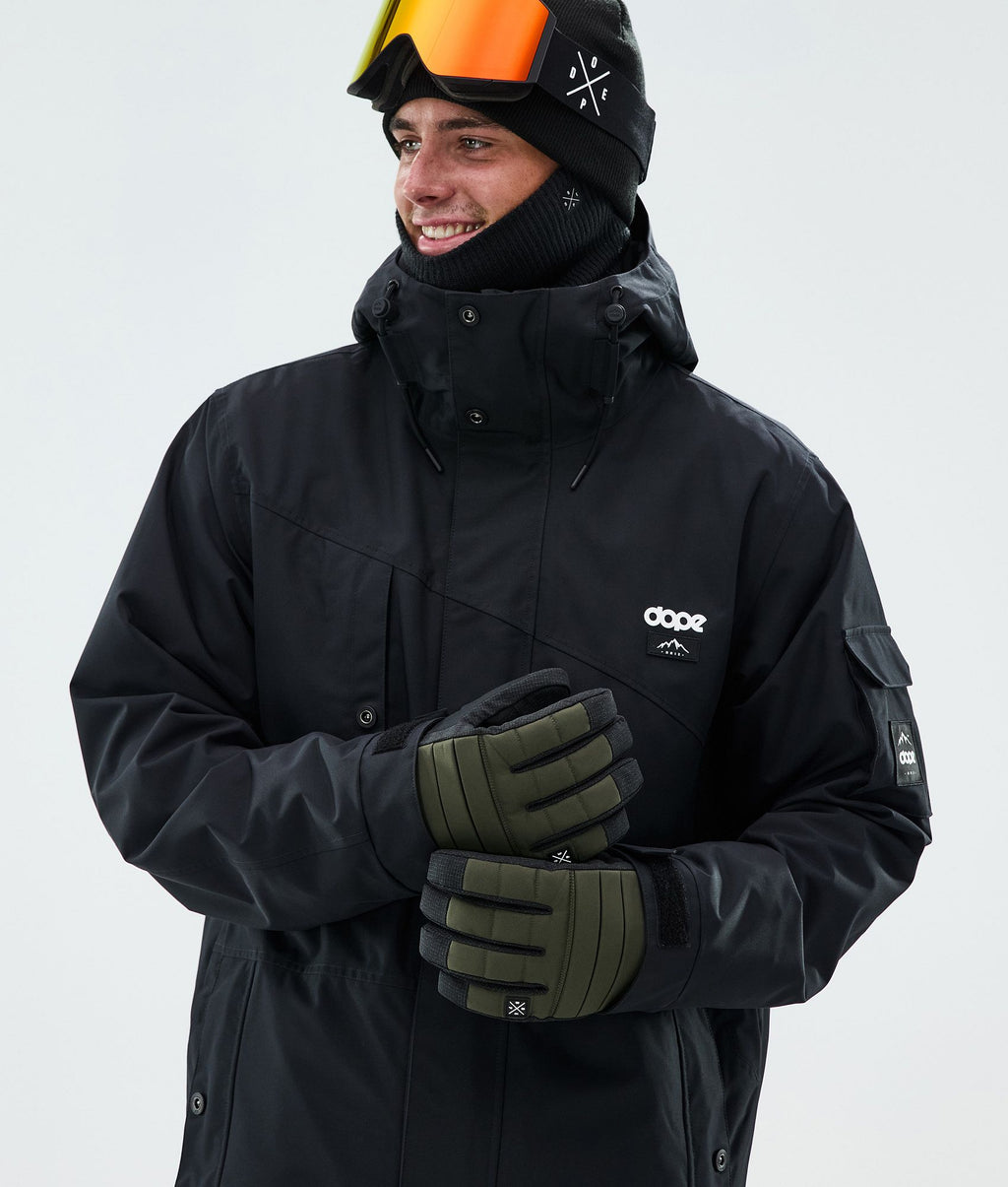 Ski Gloves Olive Green