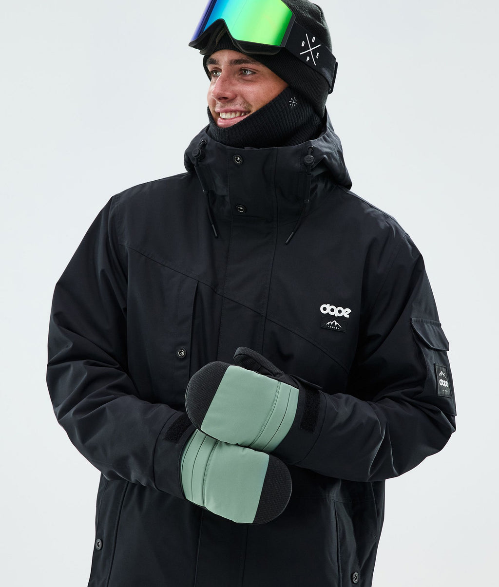 Snow Mittens Faded Green