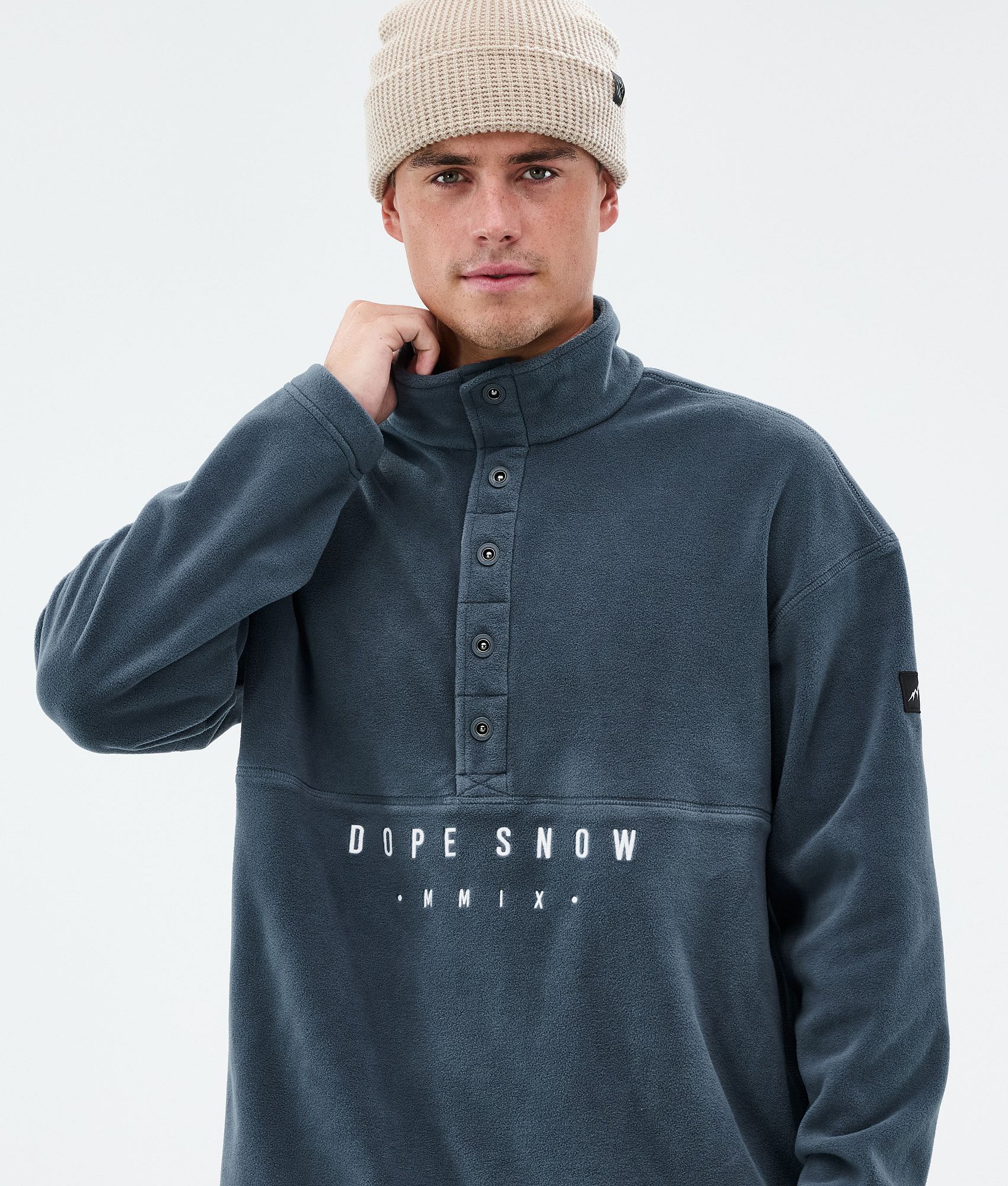 Fleece Sweater For Men Metal Blue